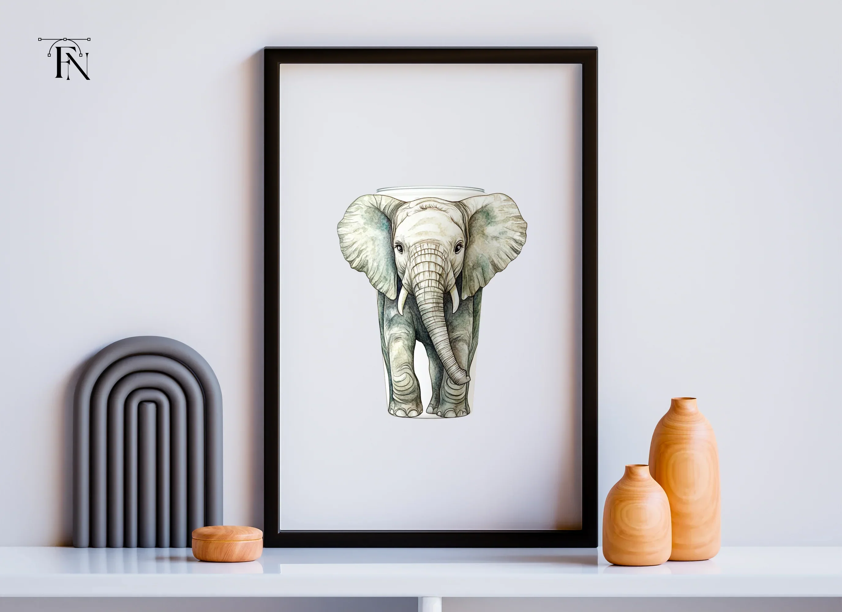 Baby Elephant Tumbler Clipart Bundle - Image 6