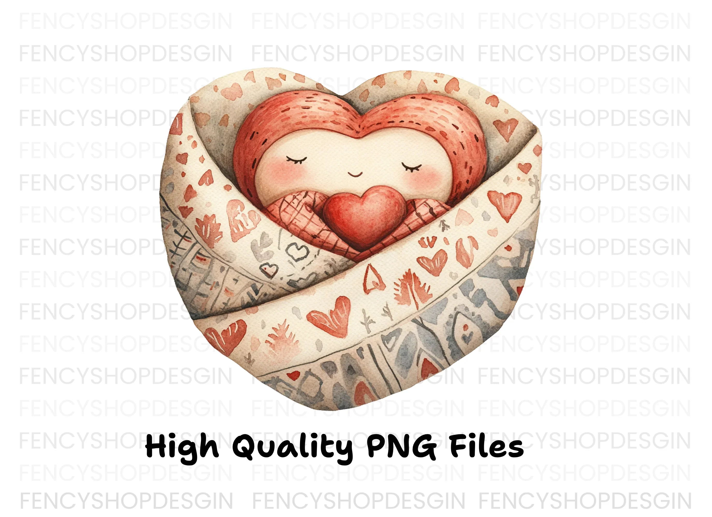 Baby Heart Swaddle Clipart Bundle - Image 2