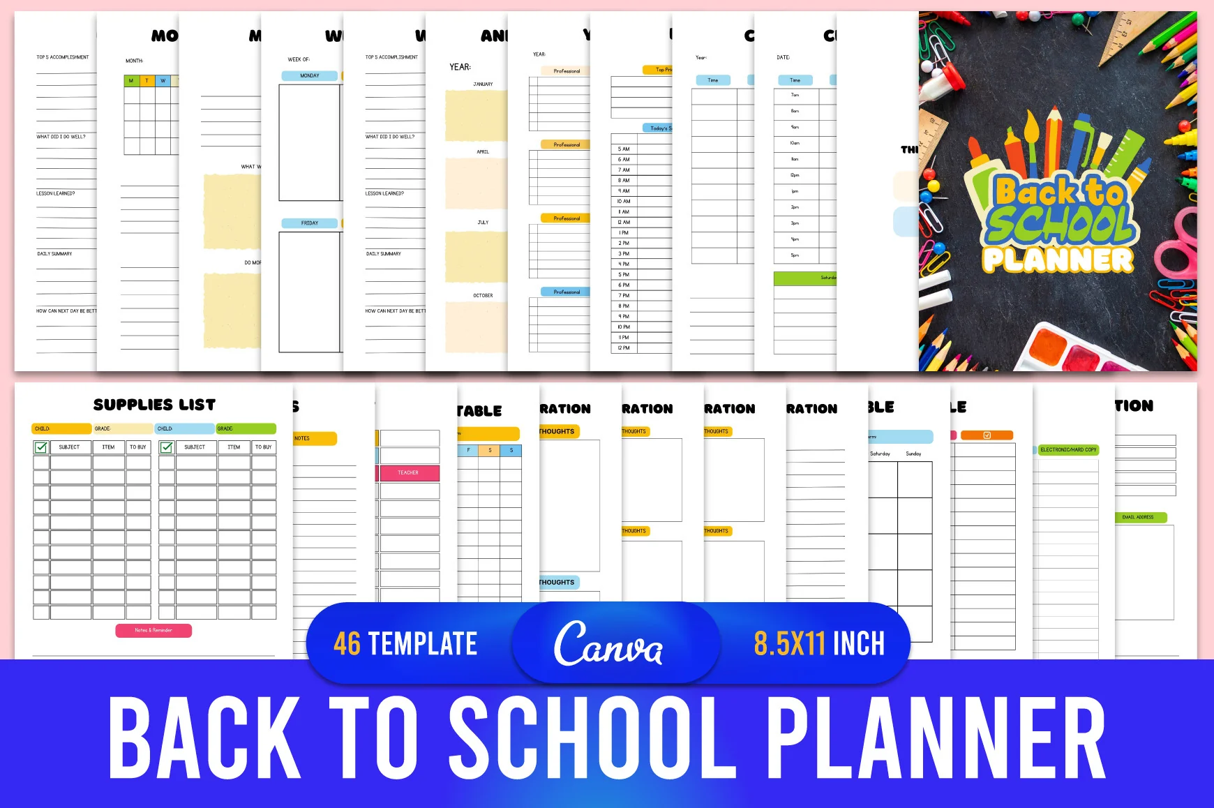 Back to School Planner