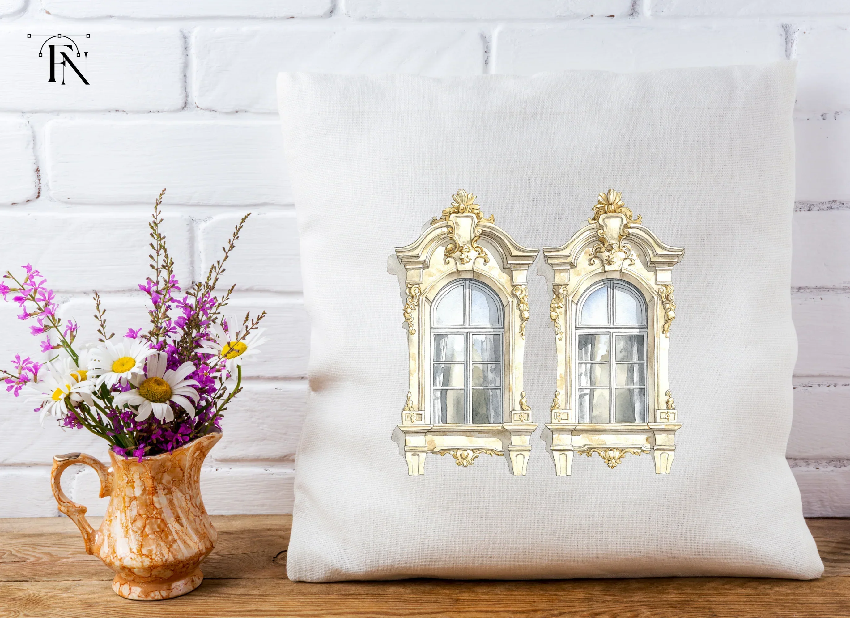 Baroque Ornate Windows Clipart Bundle - Image 4
