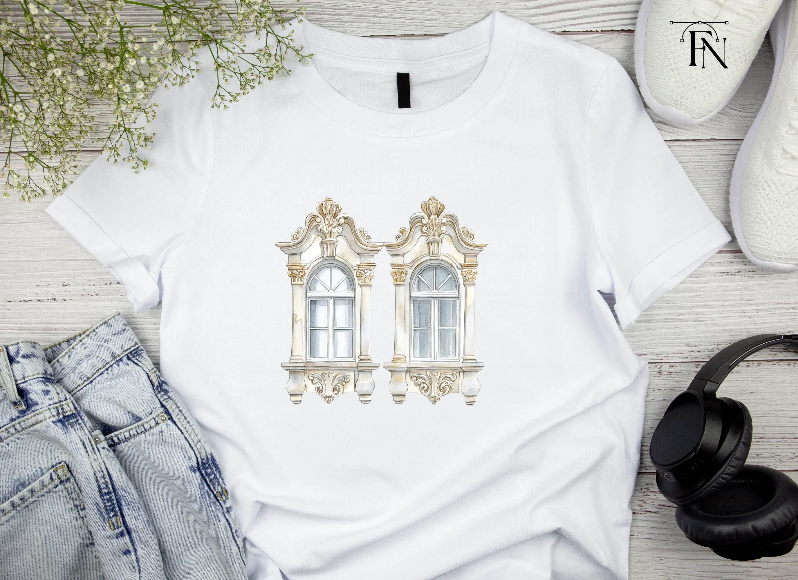 Baroque Ornate Windows Clipart Bundle - Image 5