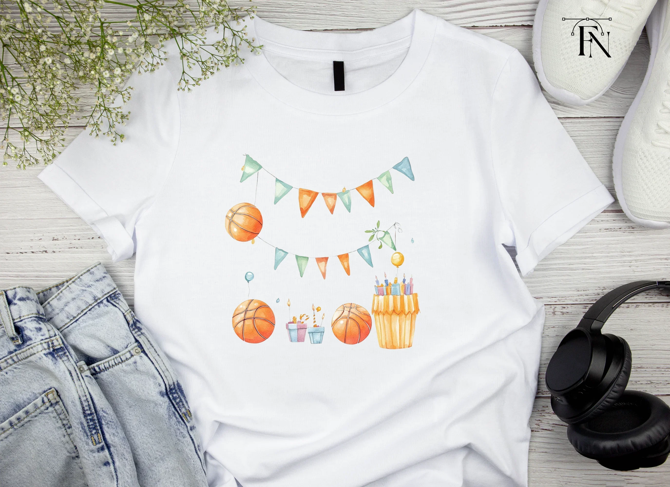 Basketball Birthday Party Clipart Bundle - Image 5