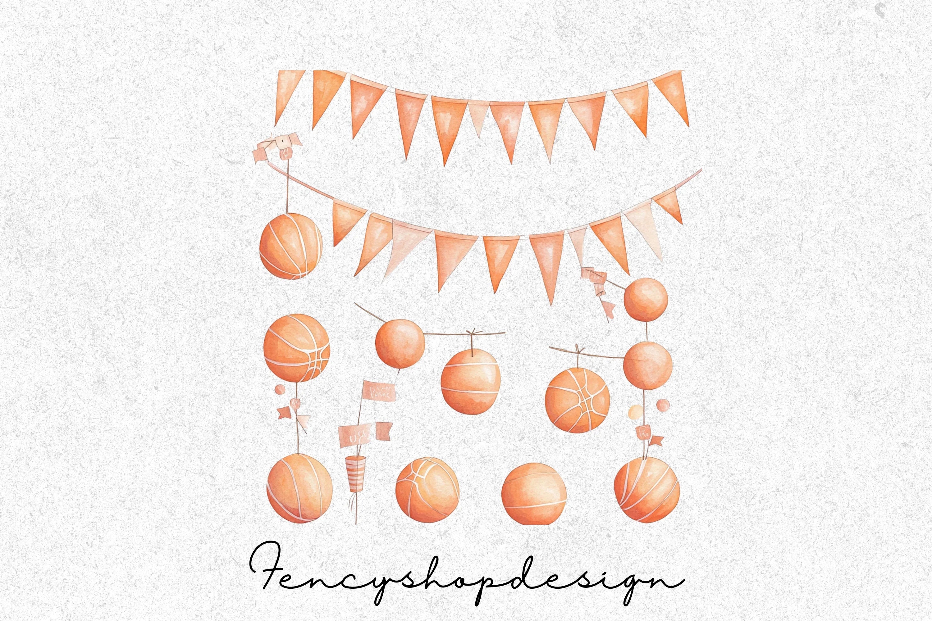 Basketball Birthday Party Clipart Bundle - Image 8
