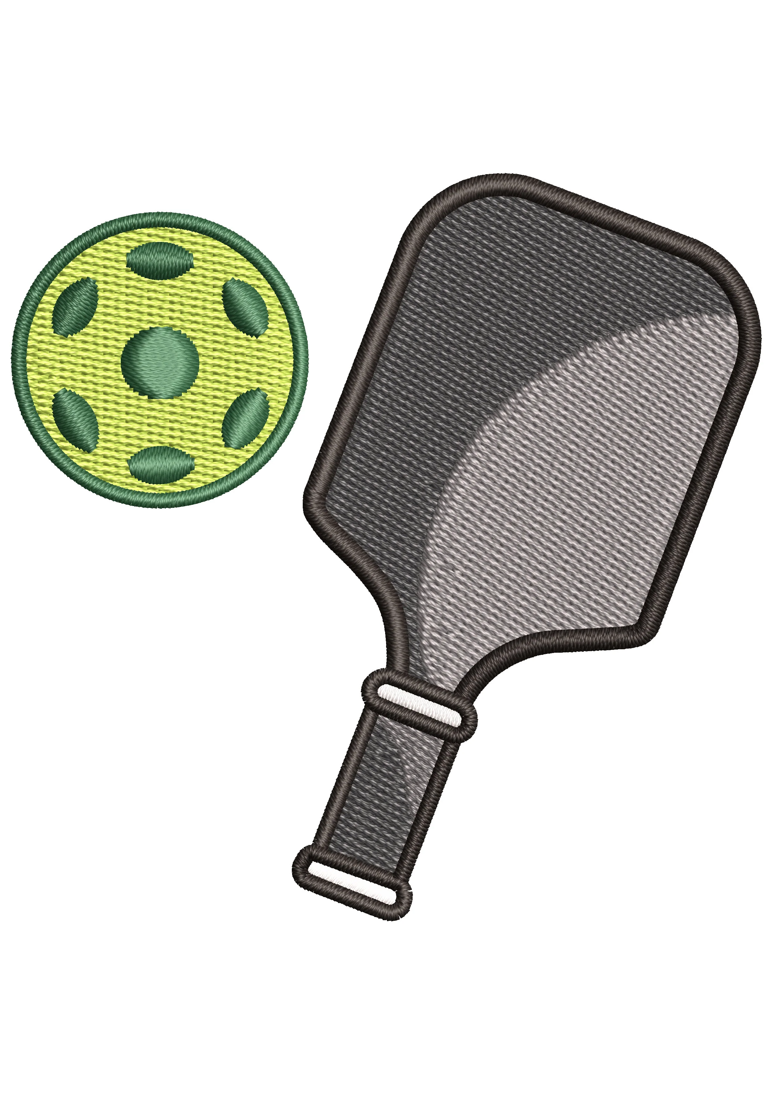 Bat Ball Embroidery Design