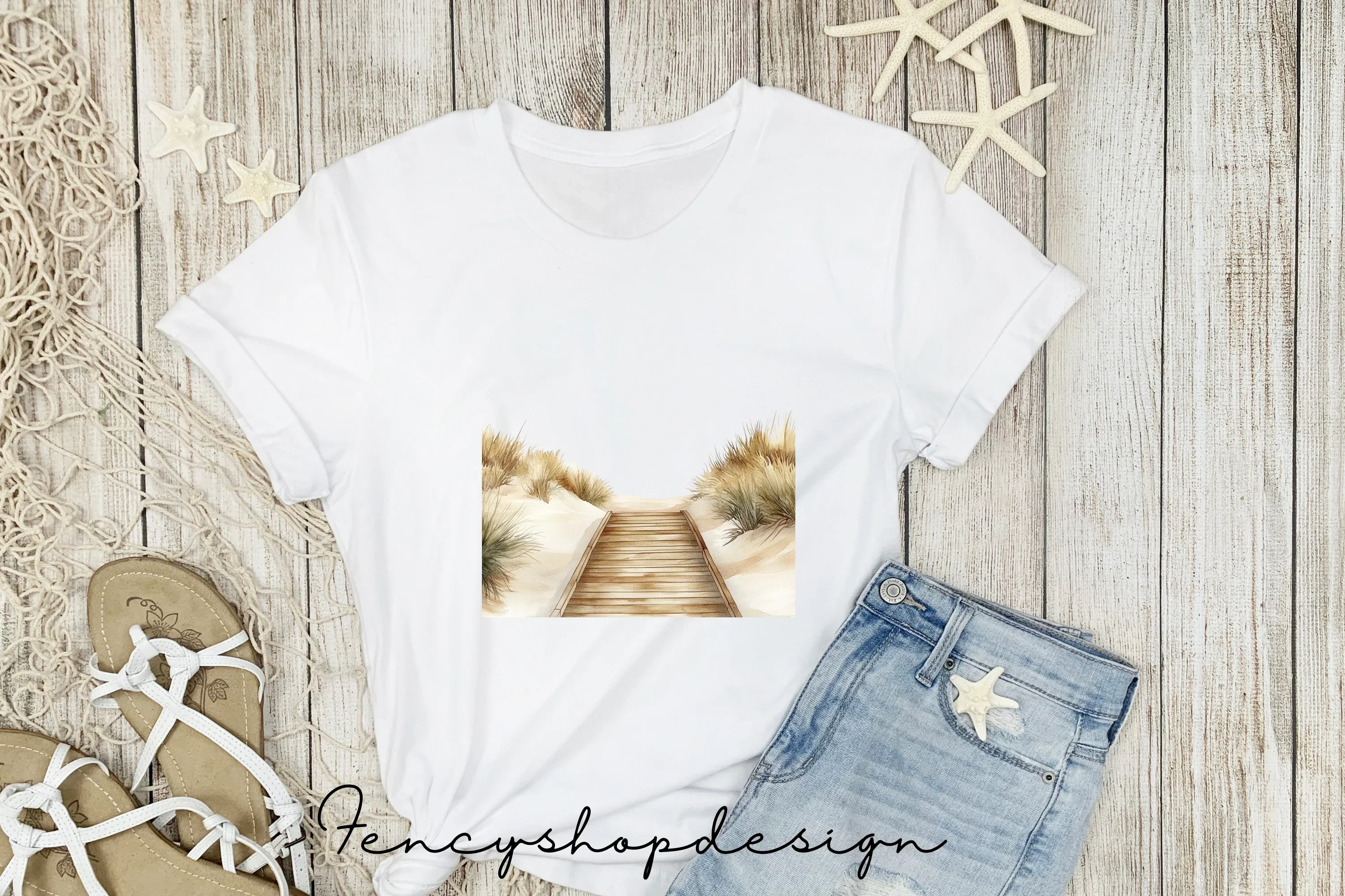 Beach Boardwalk Clipart Bundle - Image 3