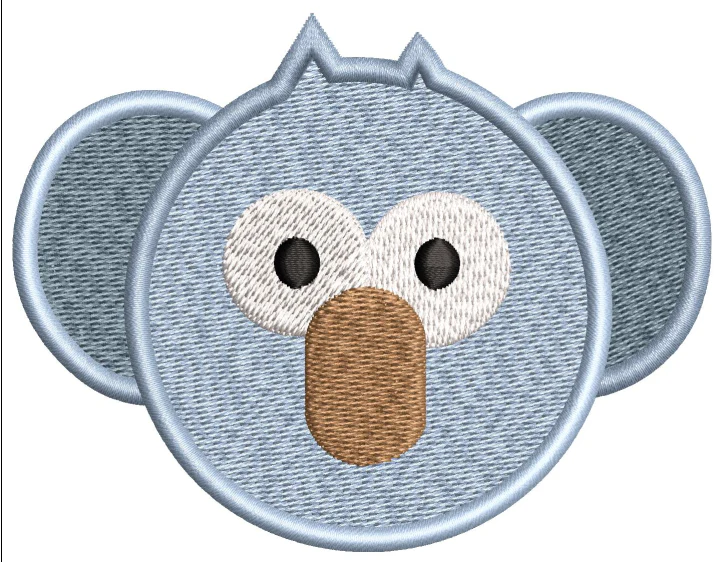 Bear Baby Face Embroidery Design