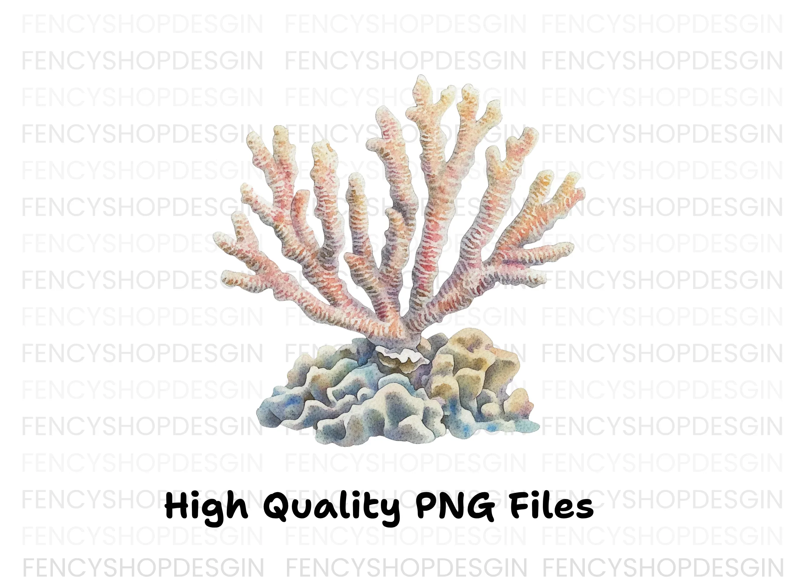 Beautiful Coral Clipart Bundle - Image 3