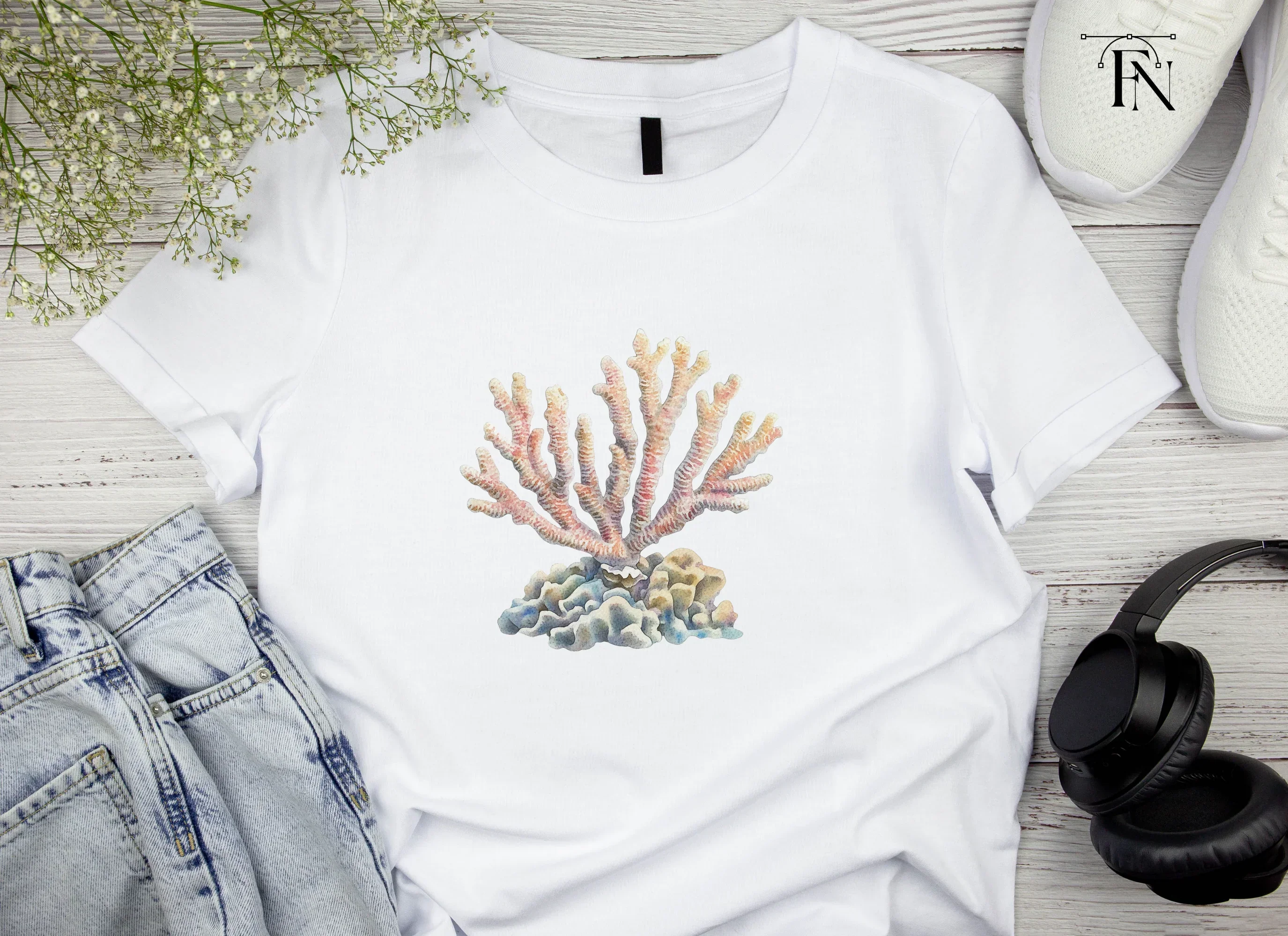 Beautiful Coral Clipart Bundle - Image 4