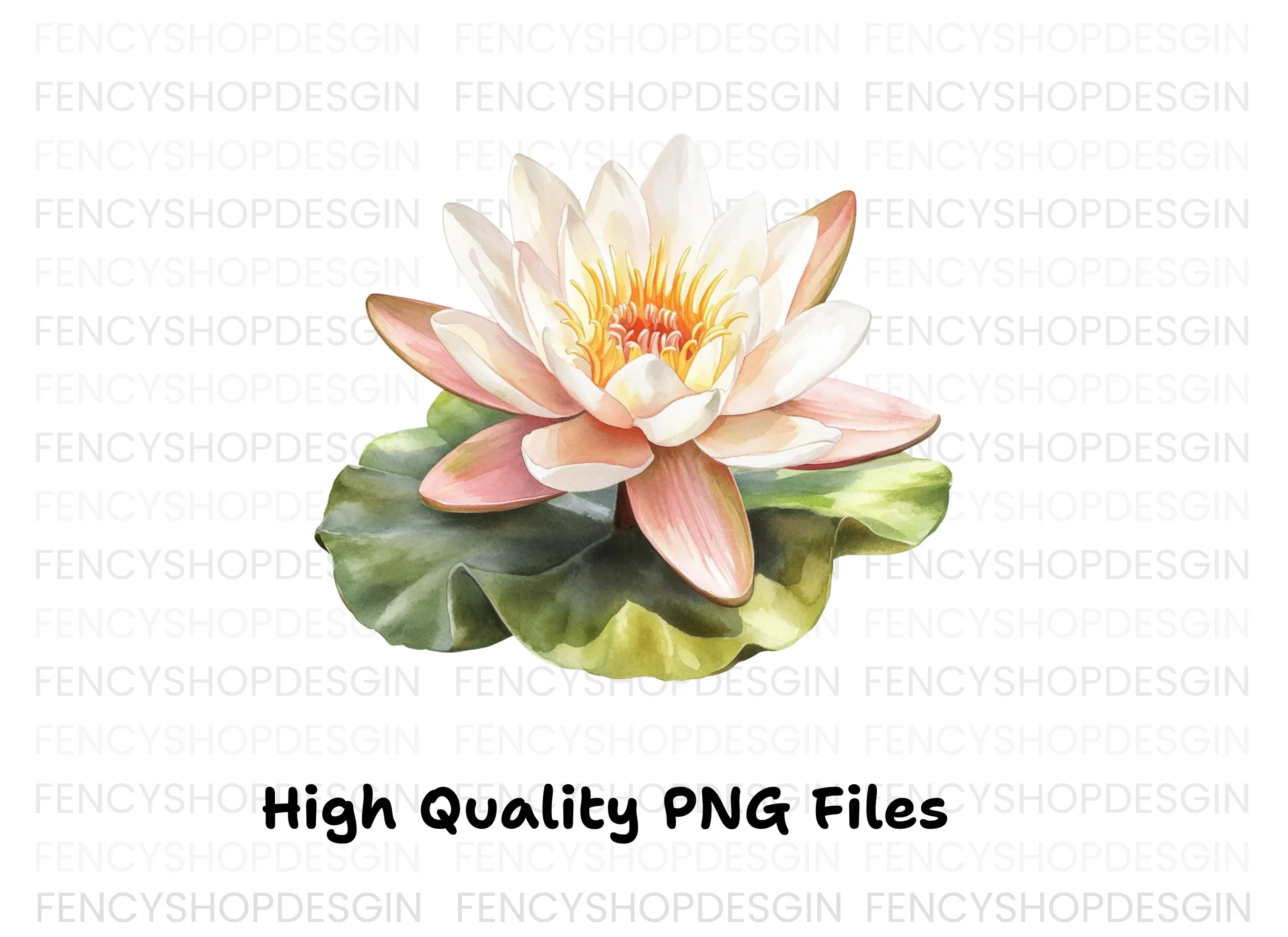 Beautiful Water Lily Duo Clipart Bundle - Image 2