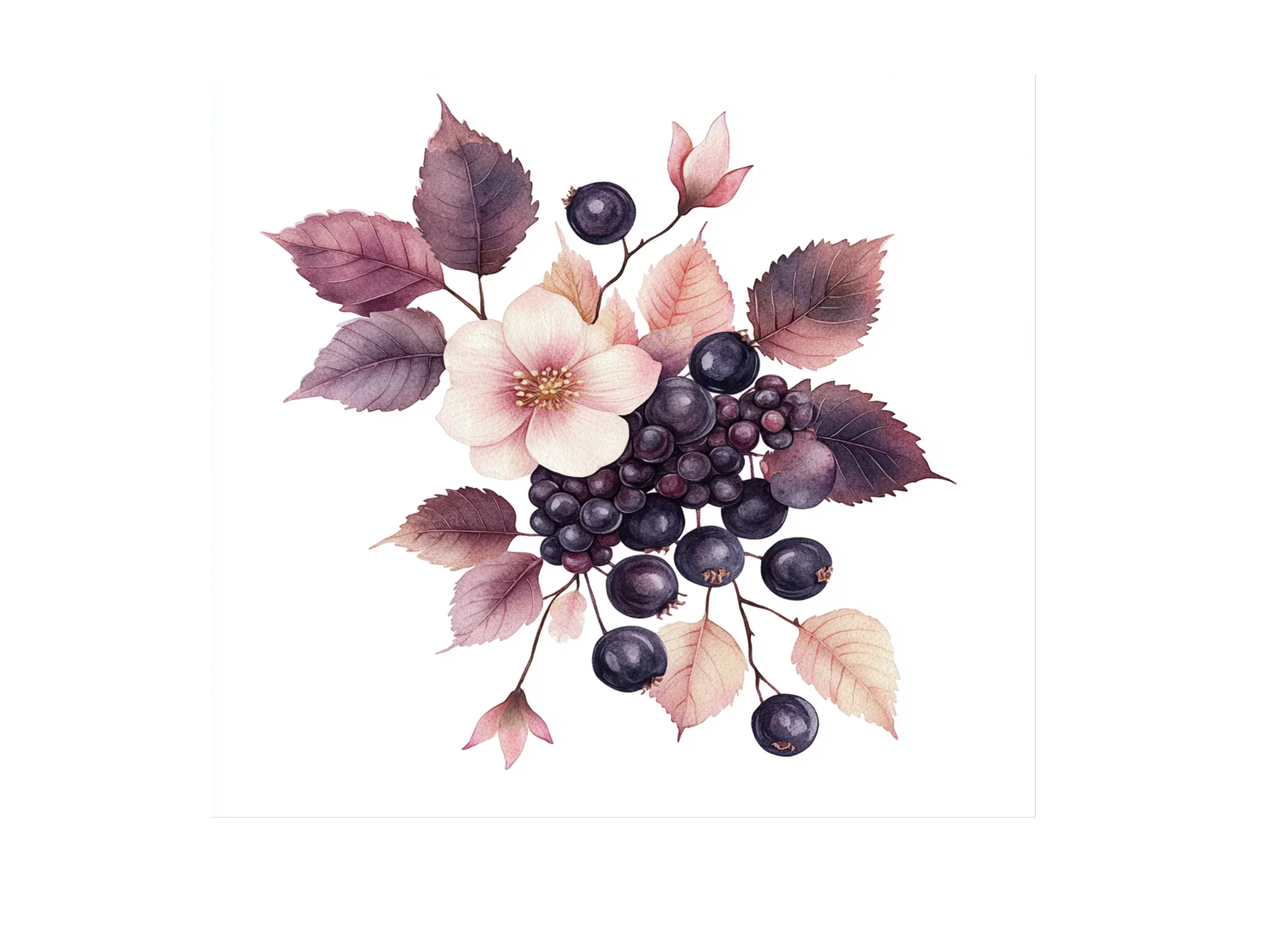 Berry Floral Clipart Bundle - Image 3
