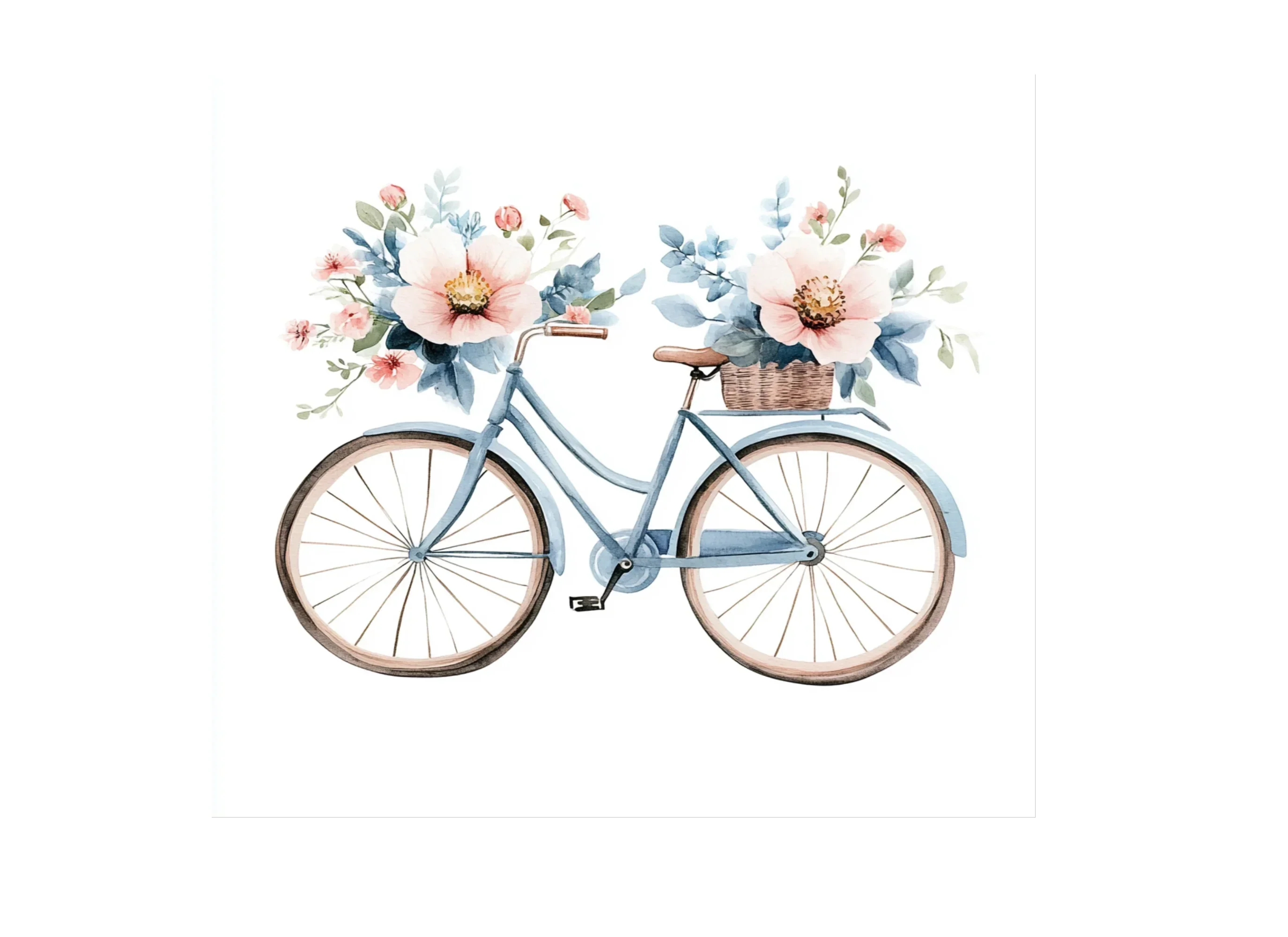 Bicycle with Flowers Clipart Bundle - Image 2