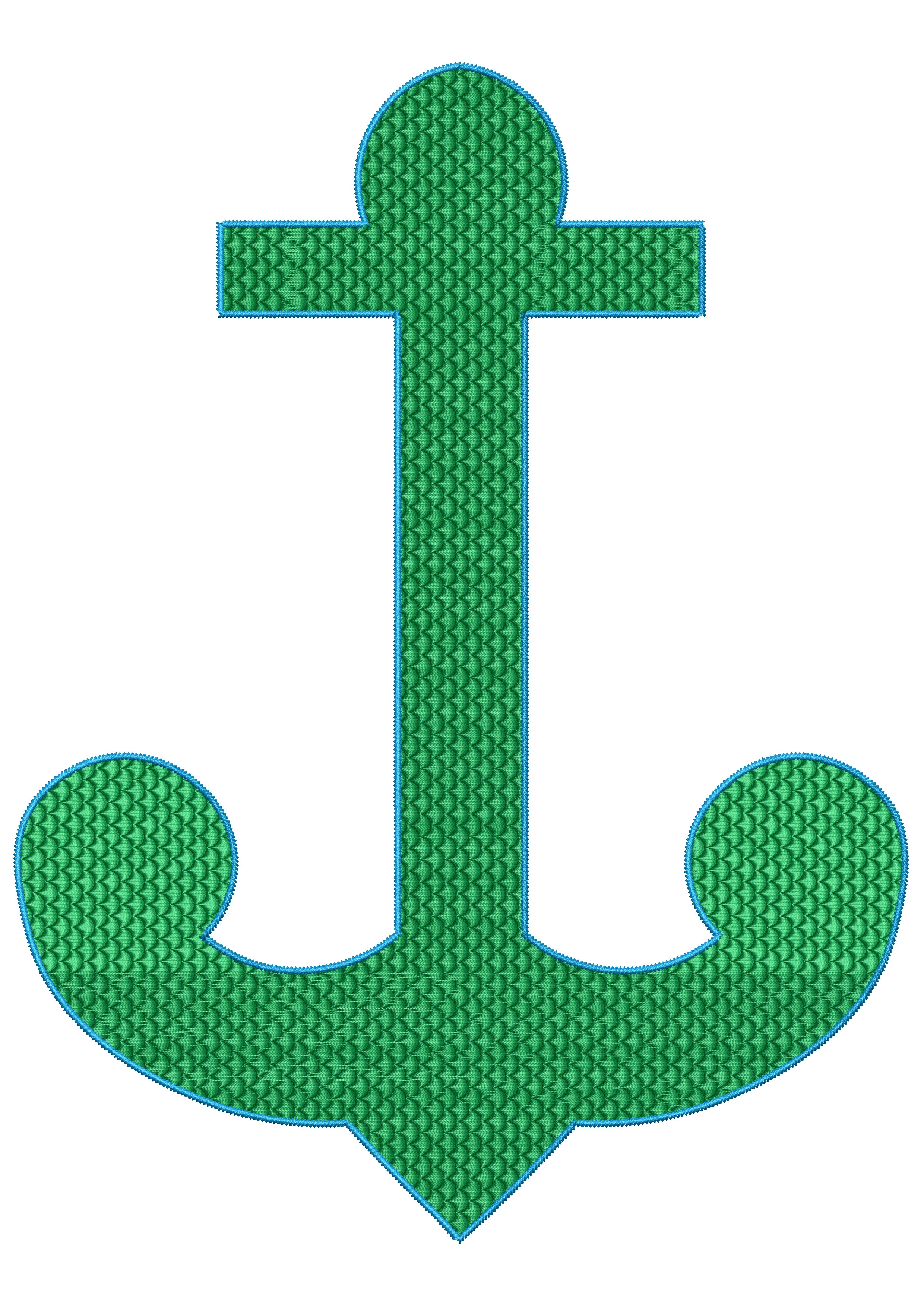 Big Anchor Embroidery Design