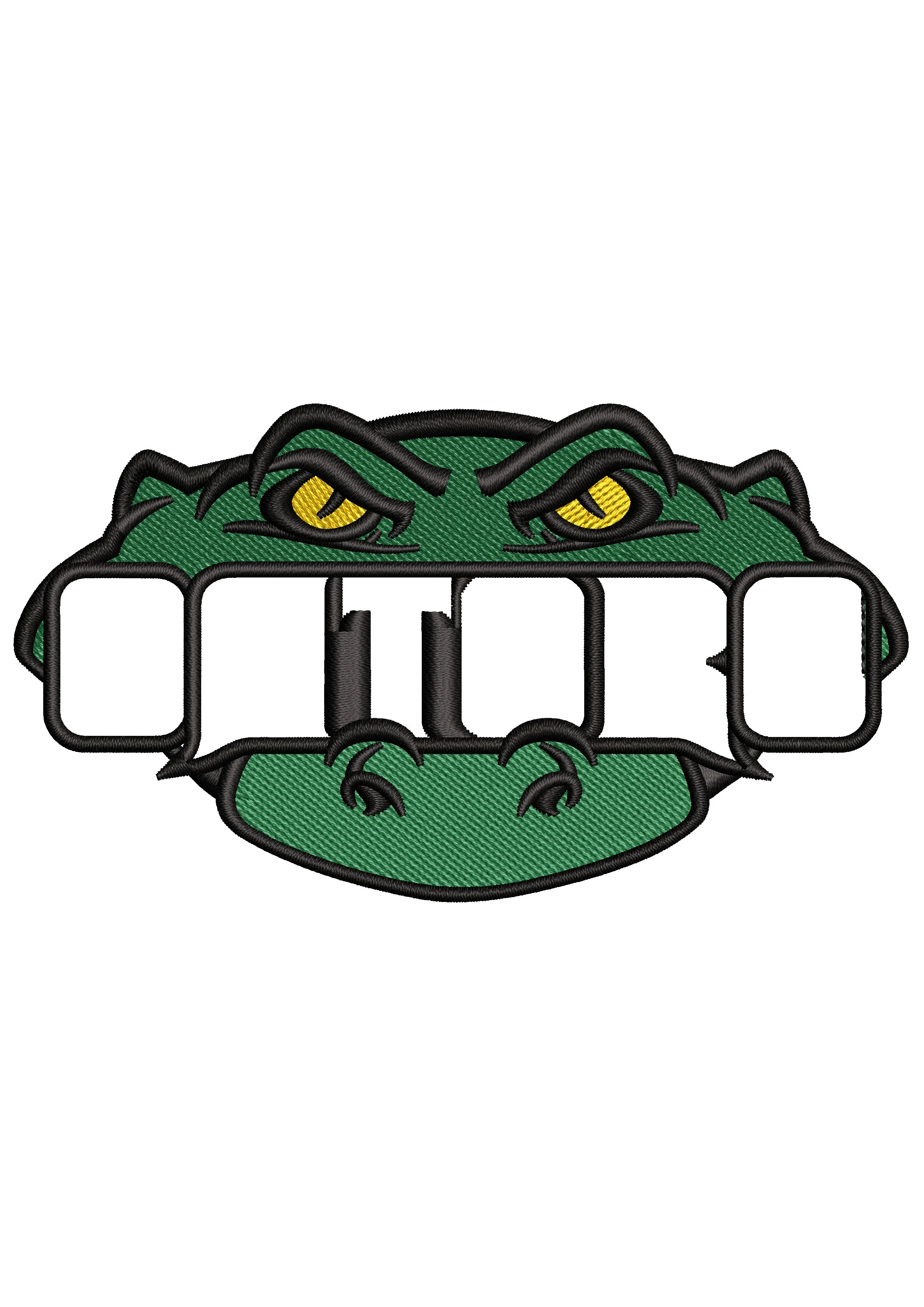 Big Frog Embroidery Design