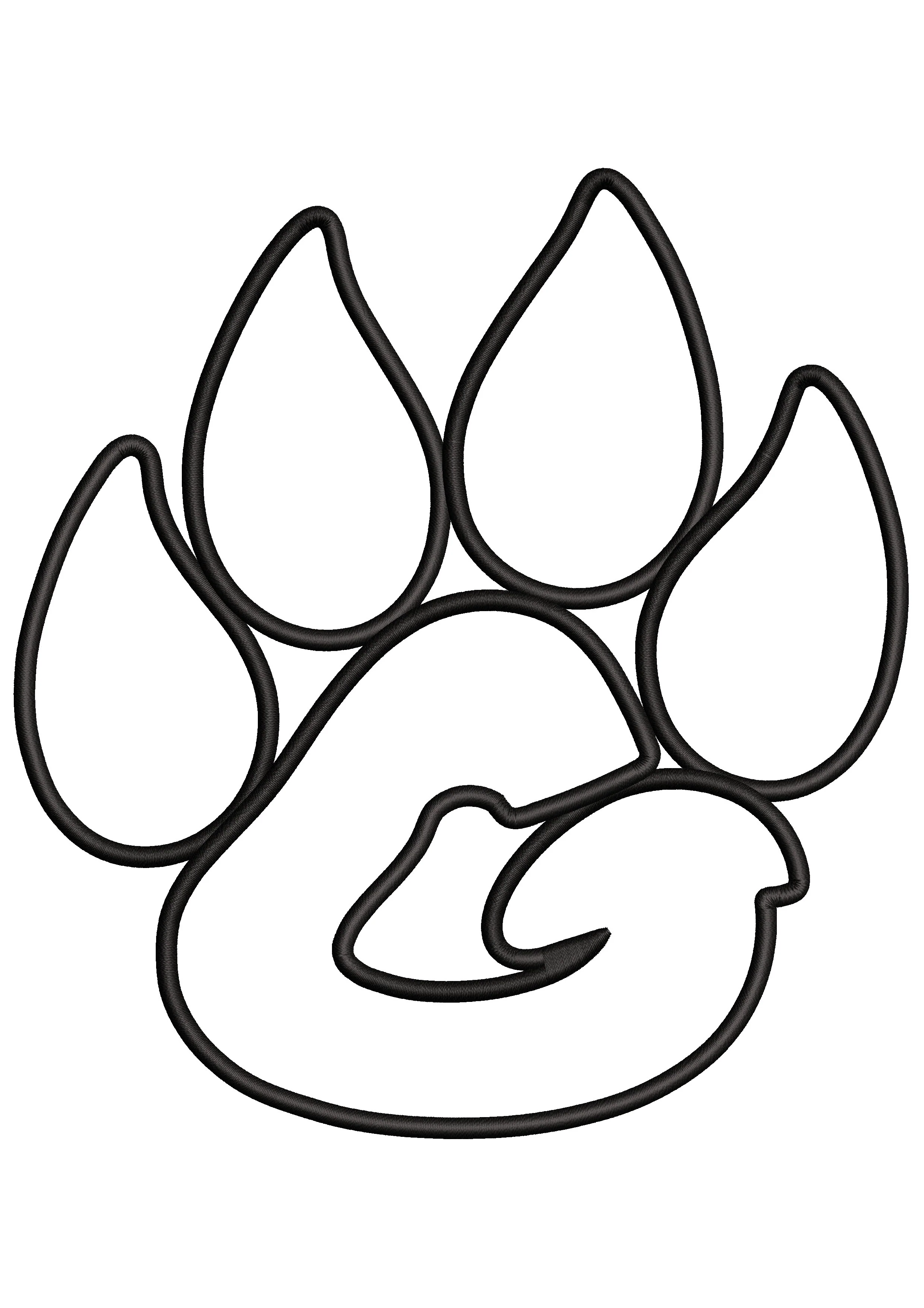 Big Paw Embroidery Design