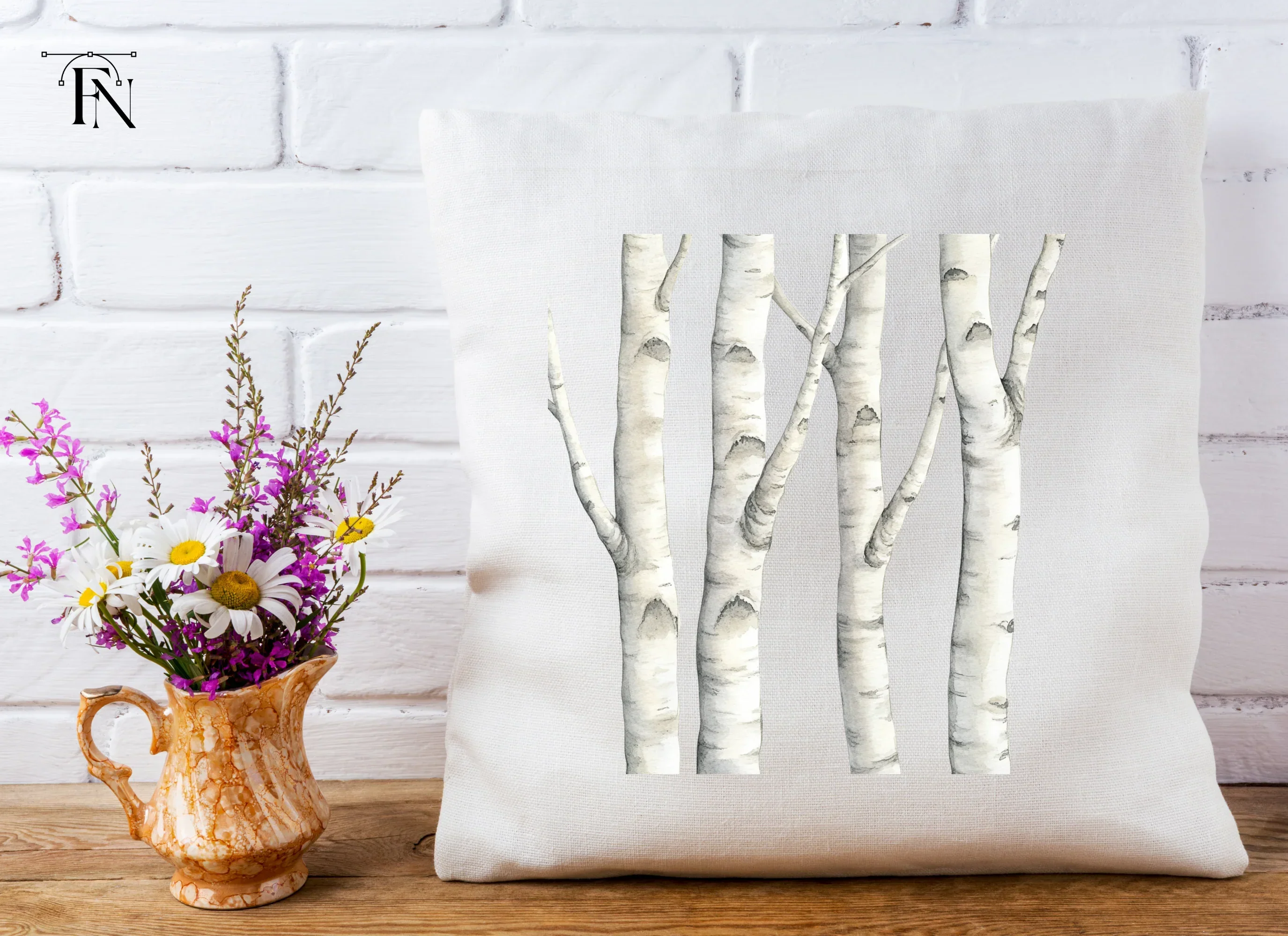 Birch Tree Trunks Clipart Bundle - Image 5