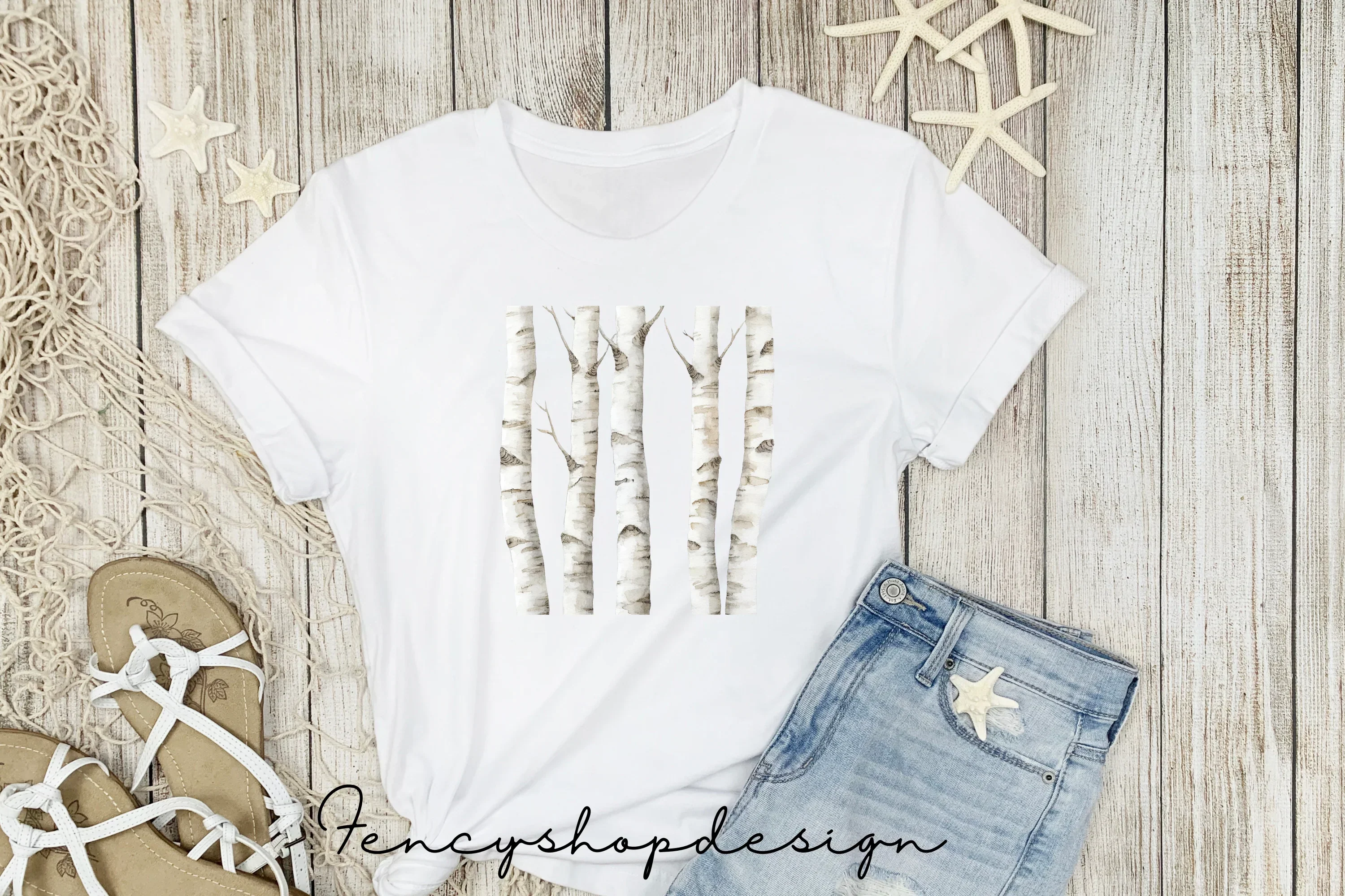 Birch Trees Forest Clipart Bundle - Image 5