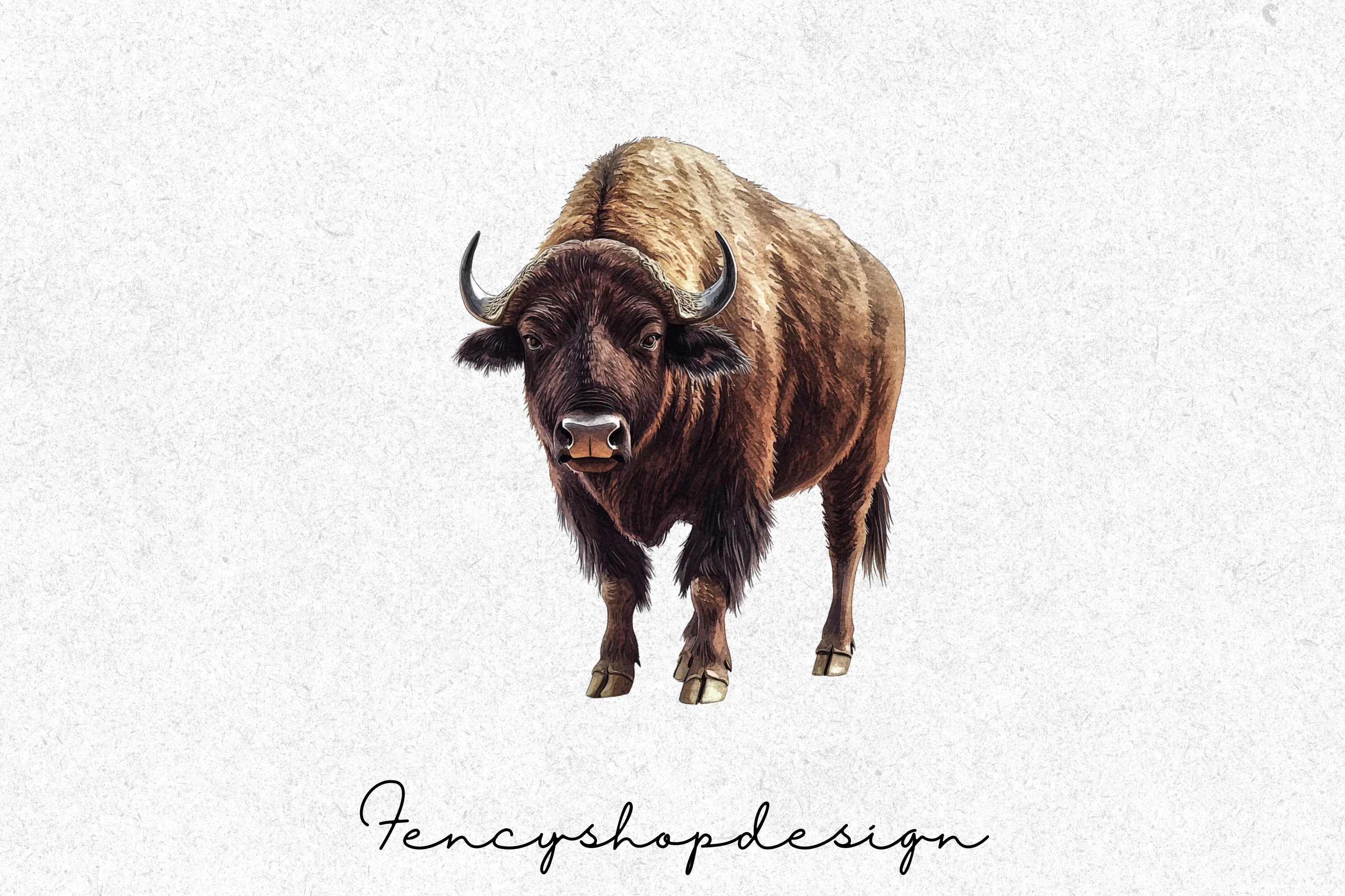 Bison Head Clipart Bundle - Image 3