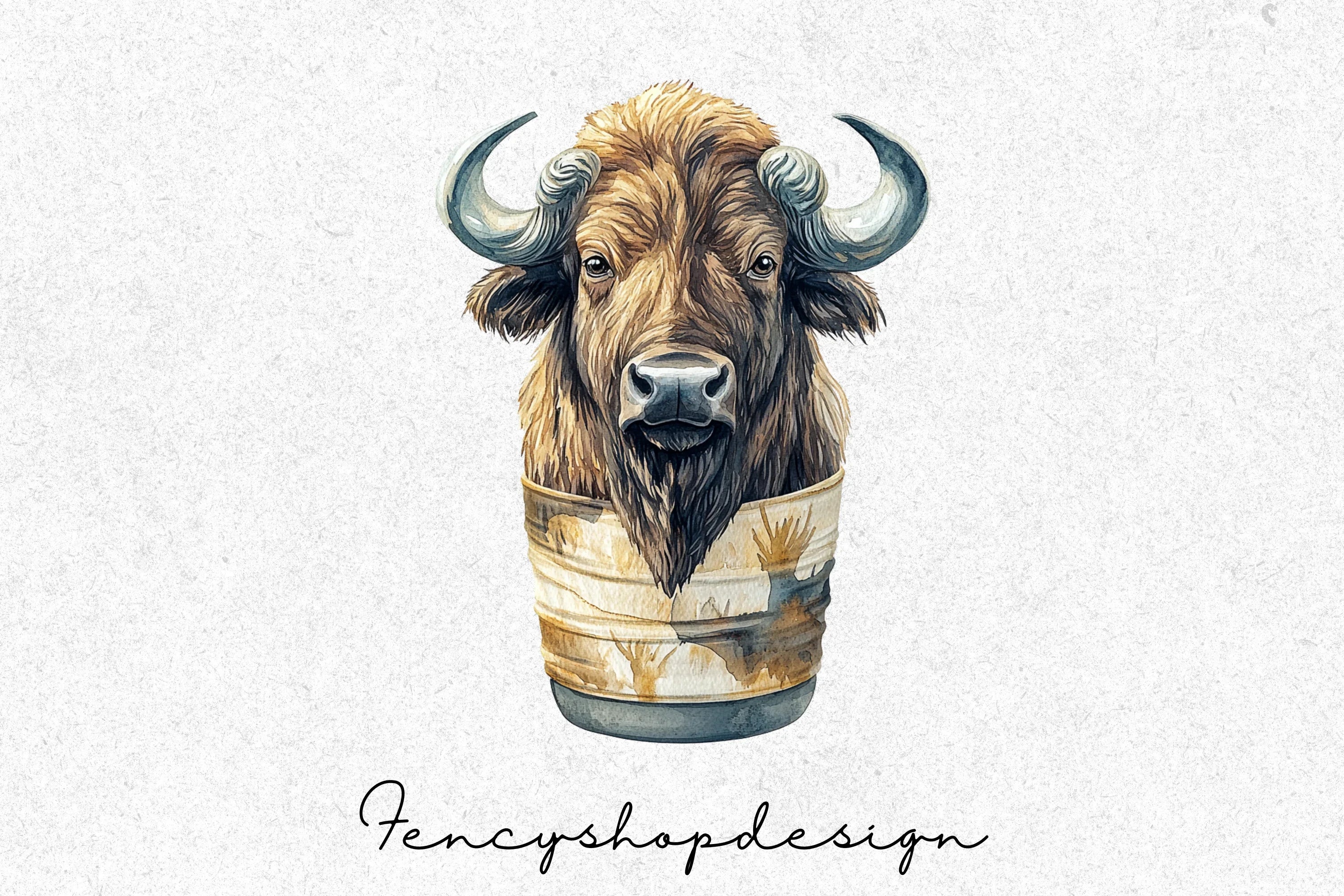 Bison Head Clipart Bundle - Image 4