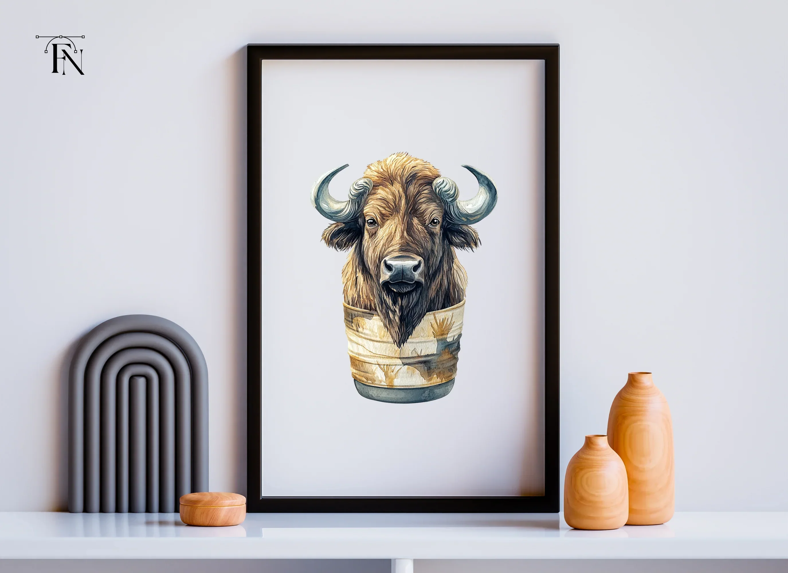 Bison Head Clipart Bundle - Image 5