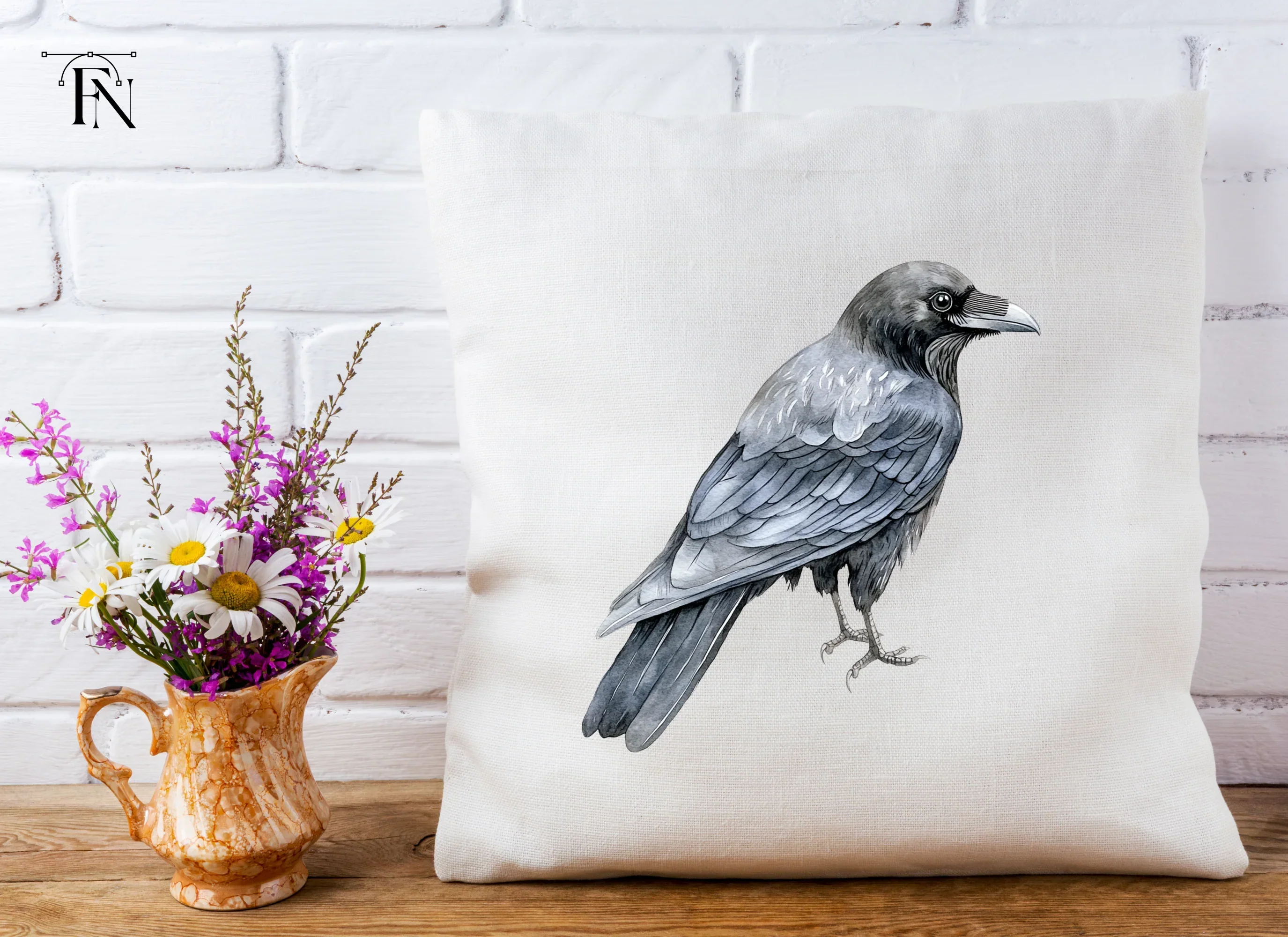 Black Crow Clipart Bundle - Image 3