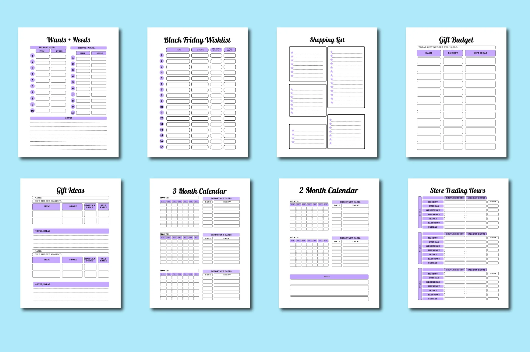 Black Friday Personal Shopping Planner - Image 3