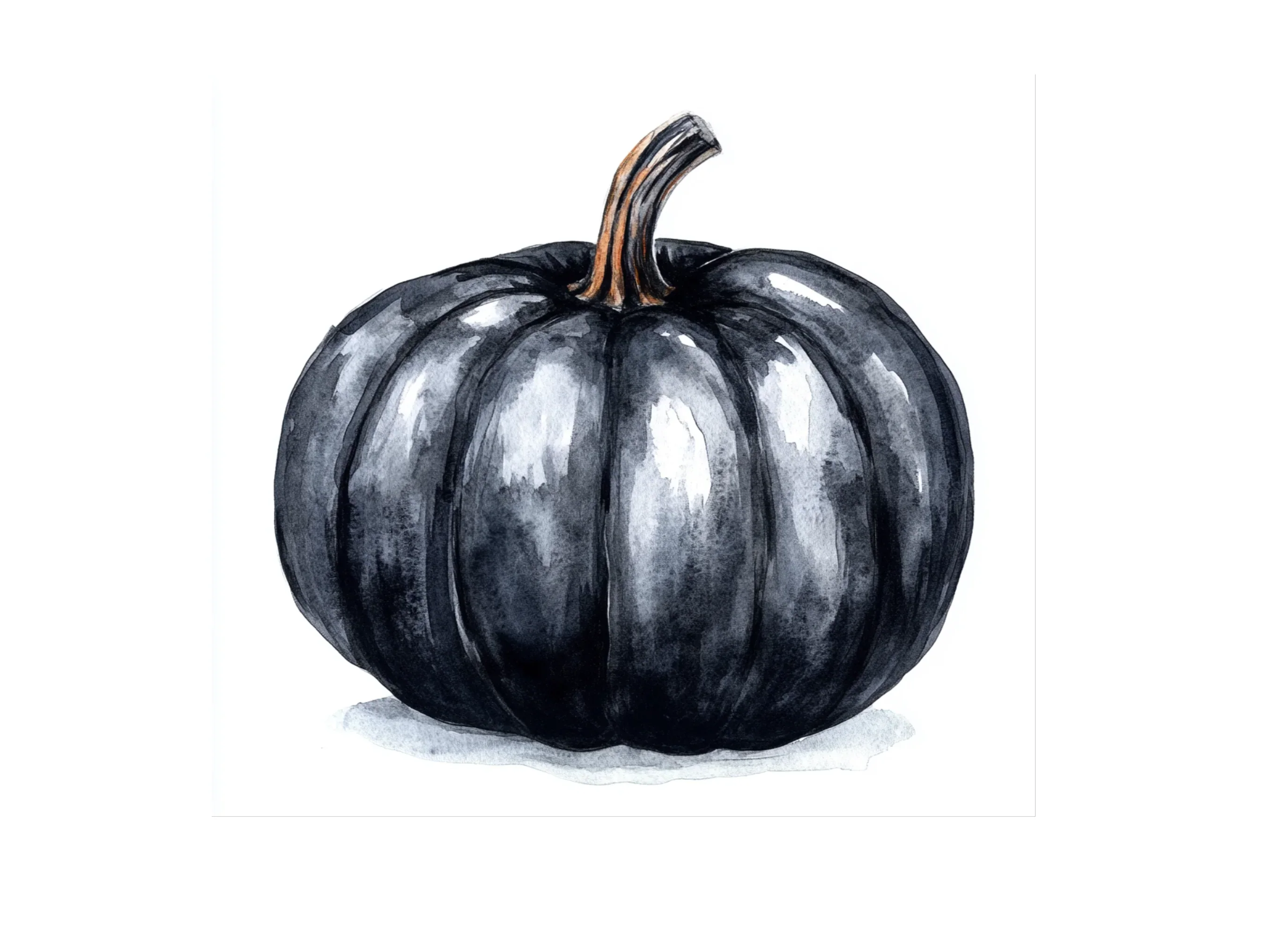 Black Pumpkins Clipart Bundle - Image 3