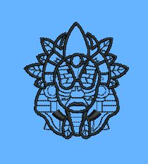 Black Stylized Design Embroidery Design