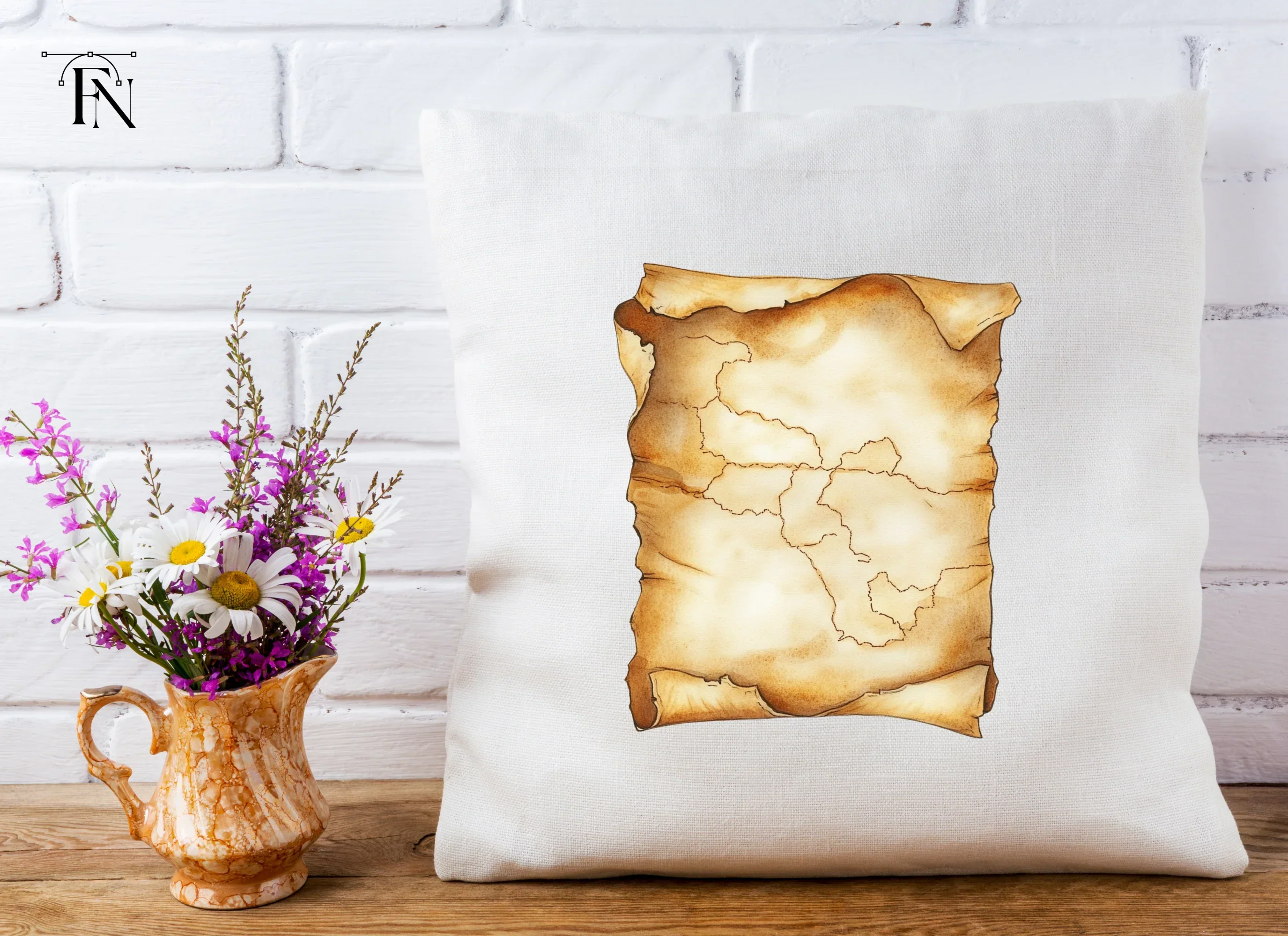 Blank Scroll Map Clipart Bundle - Image 3
