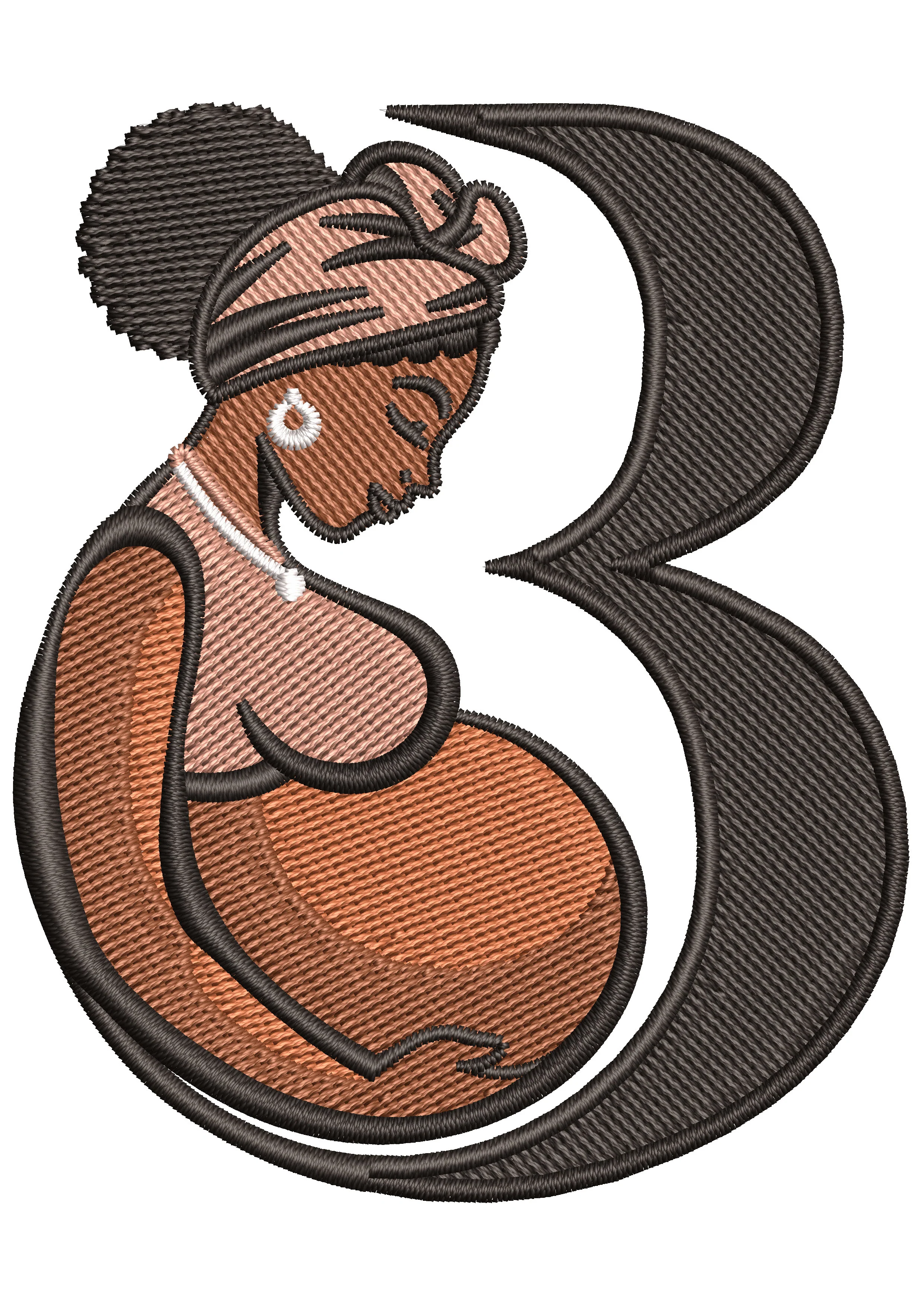 Blessed Mother Embroidery Design
