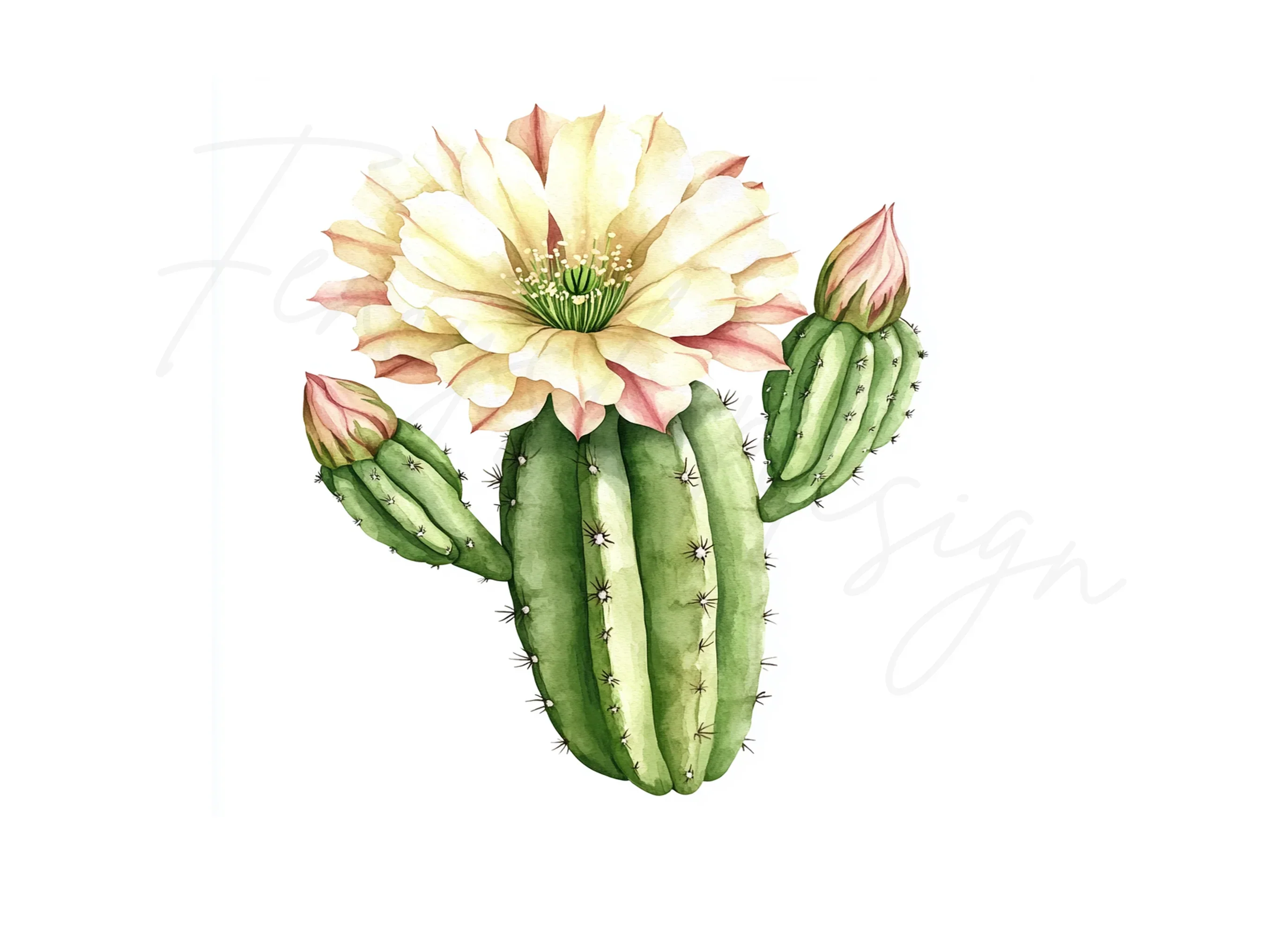 Blooming Cactus Illustrations Clipart Bundle - Image 2