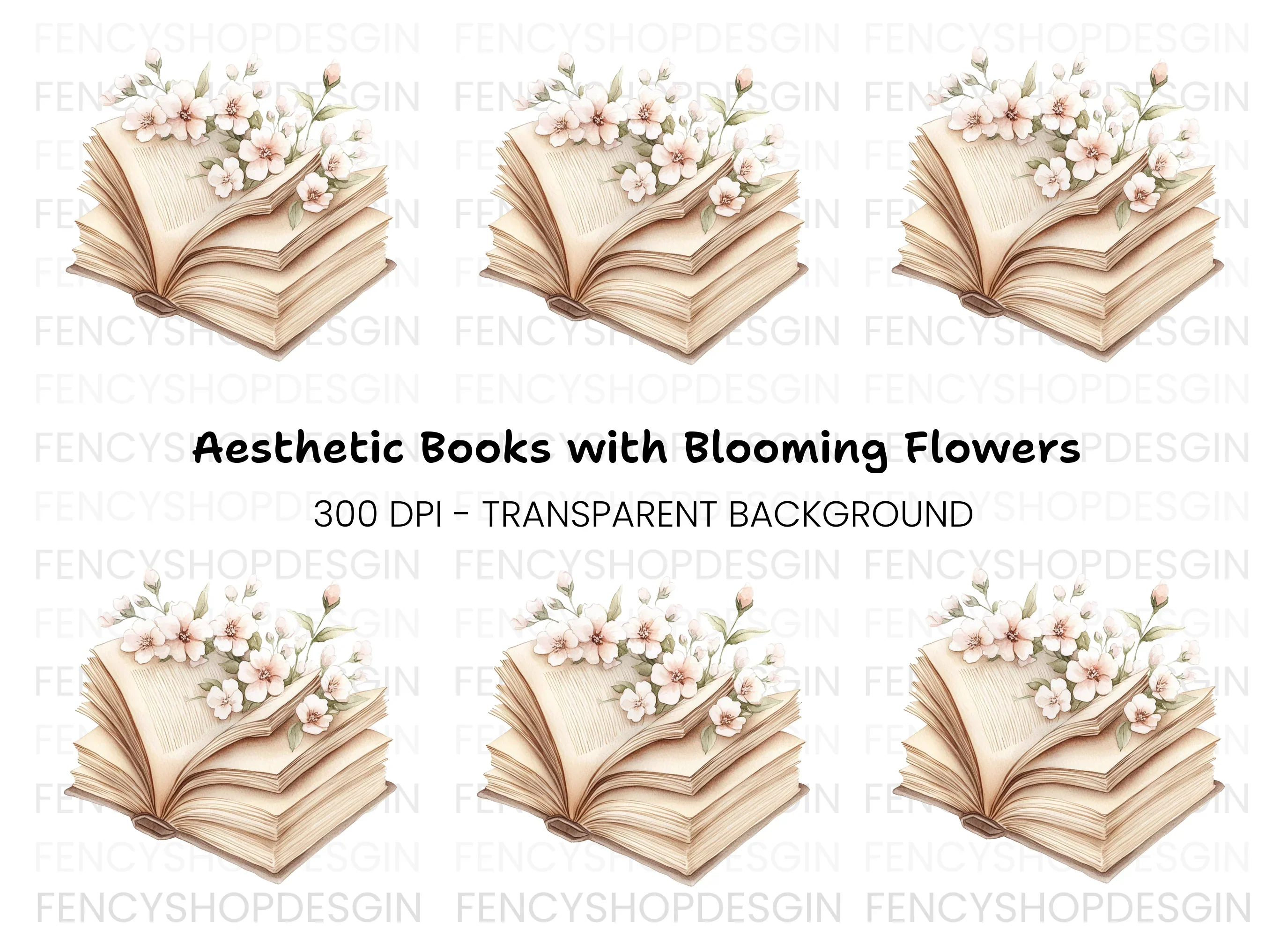 Blossom Book Clipart Bundle