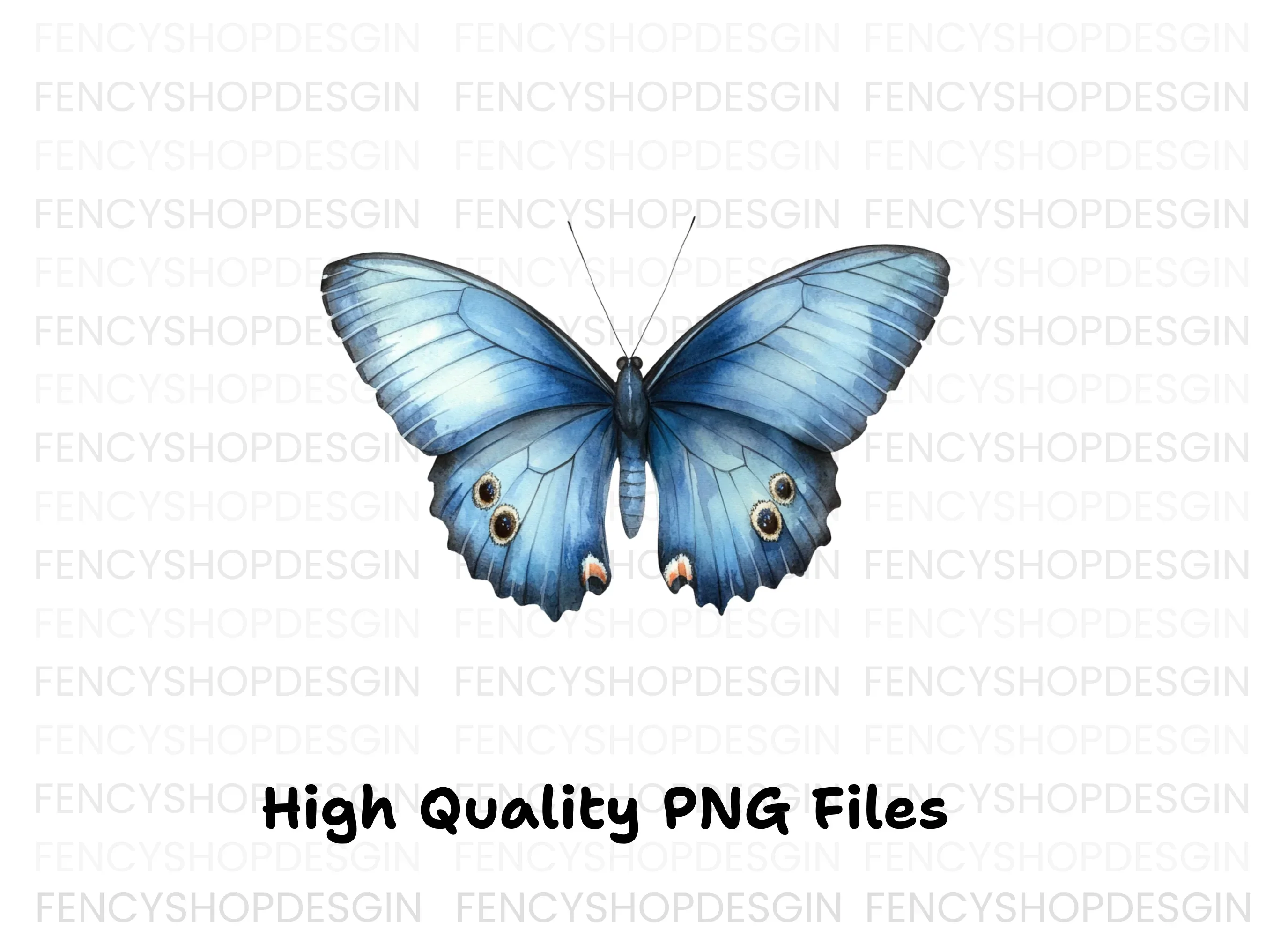 Blue Butterfly Clipart Bundle - Image 2