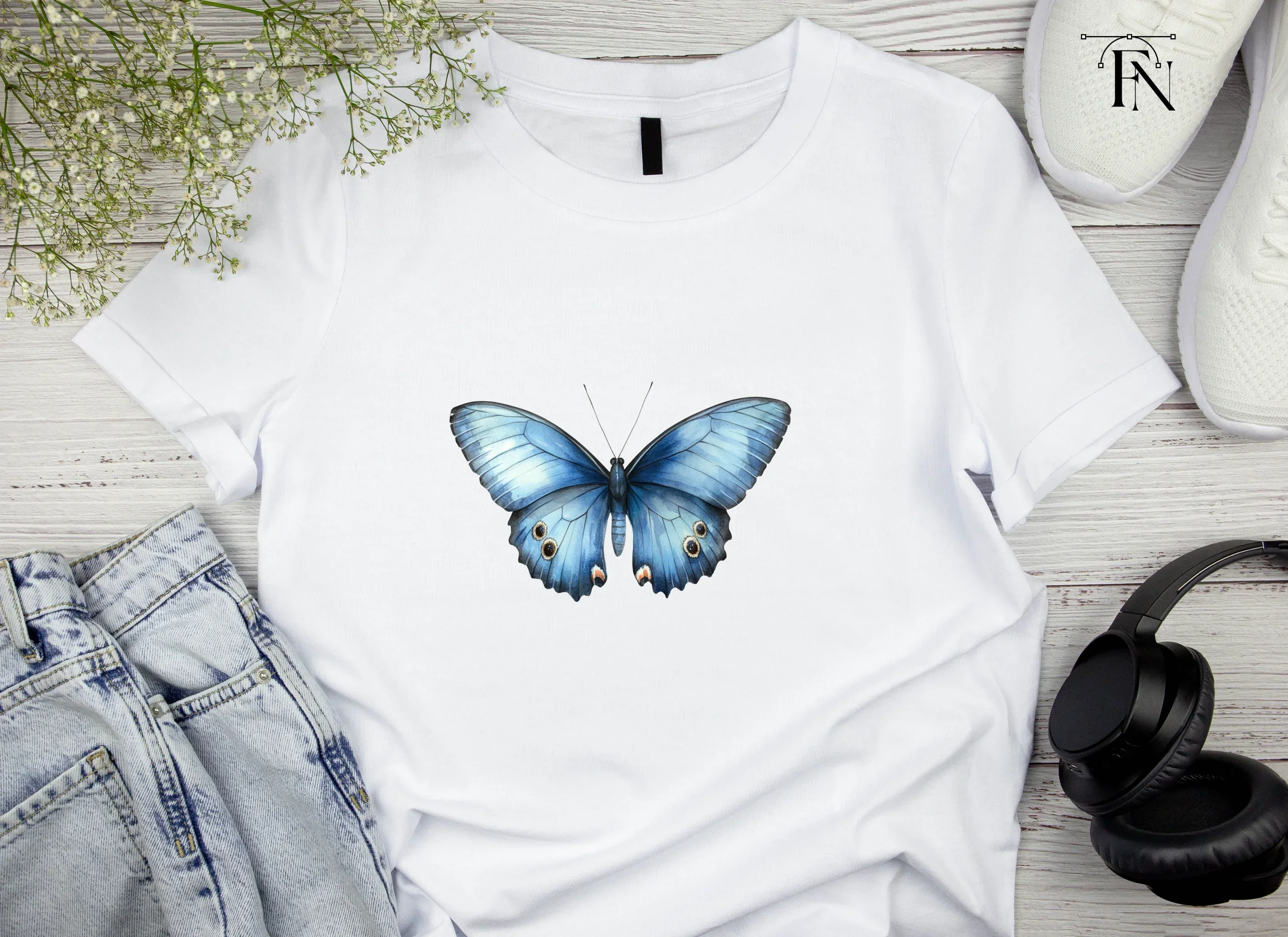 Blue Butterfly Clipart Bundle - Image 5