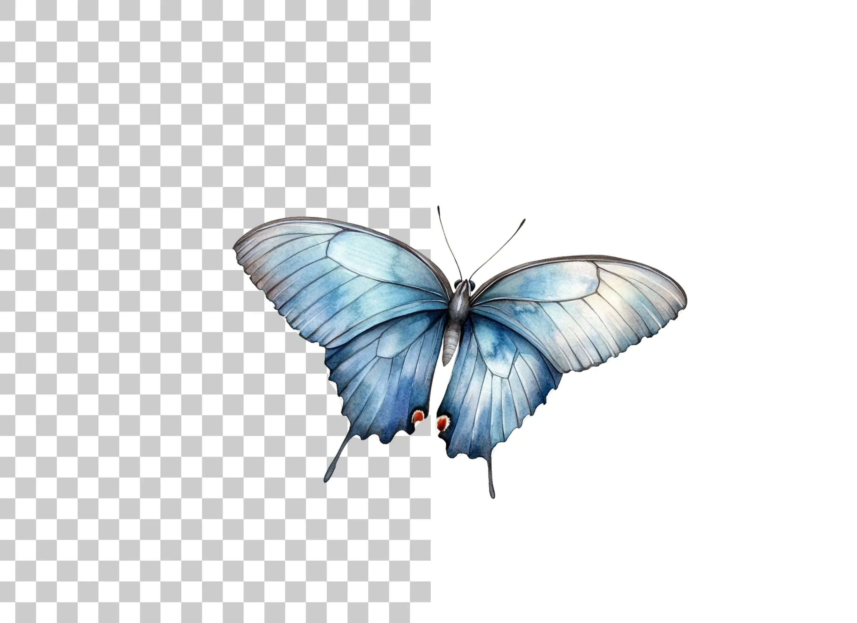 Blue Butterfly Clipart Bundle - Image 2