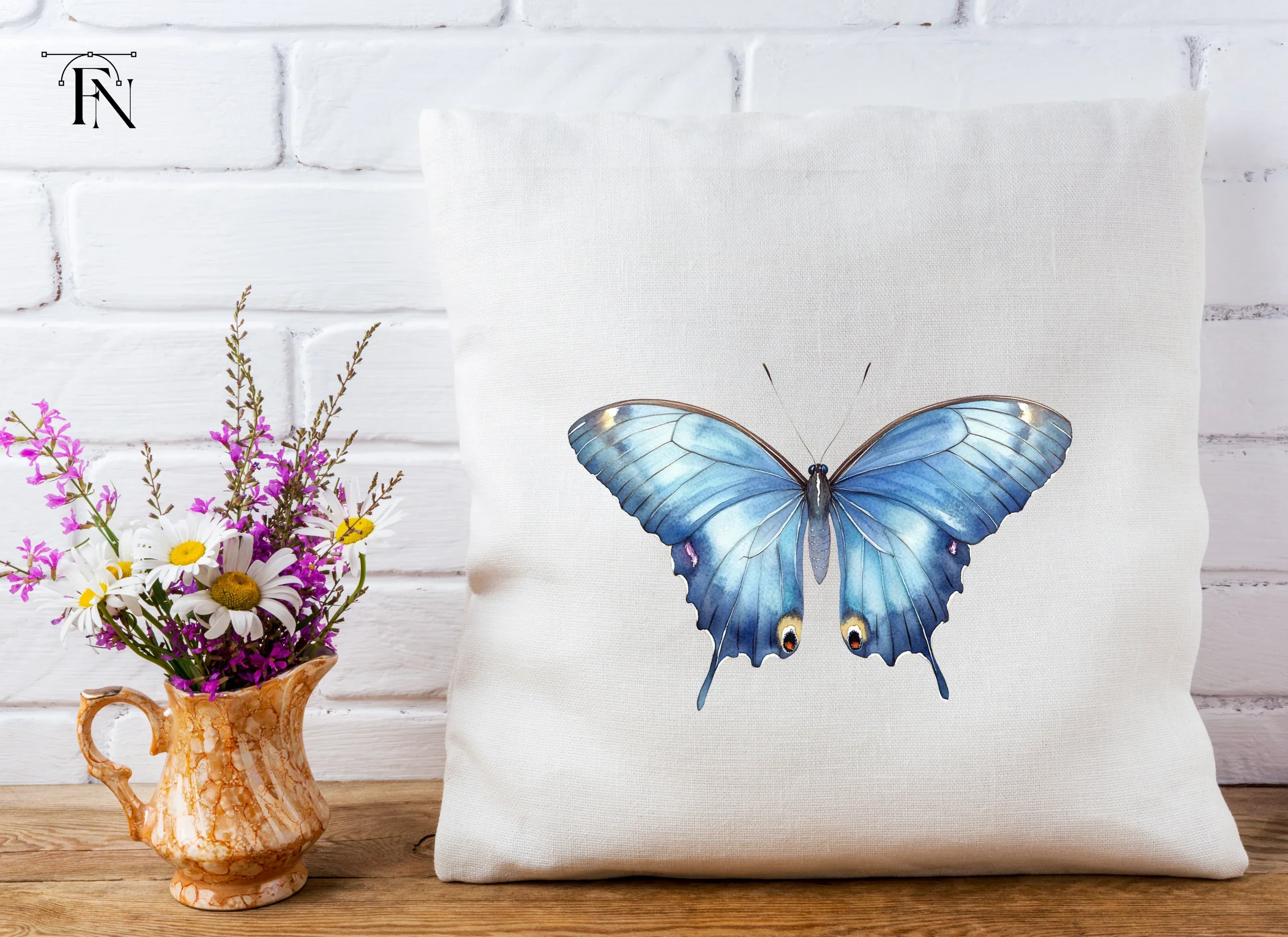 Blue Butterfly Clipart Bundle - Image 5