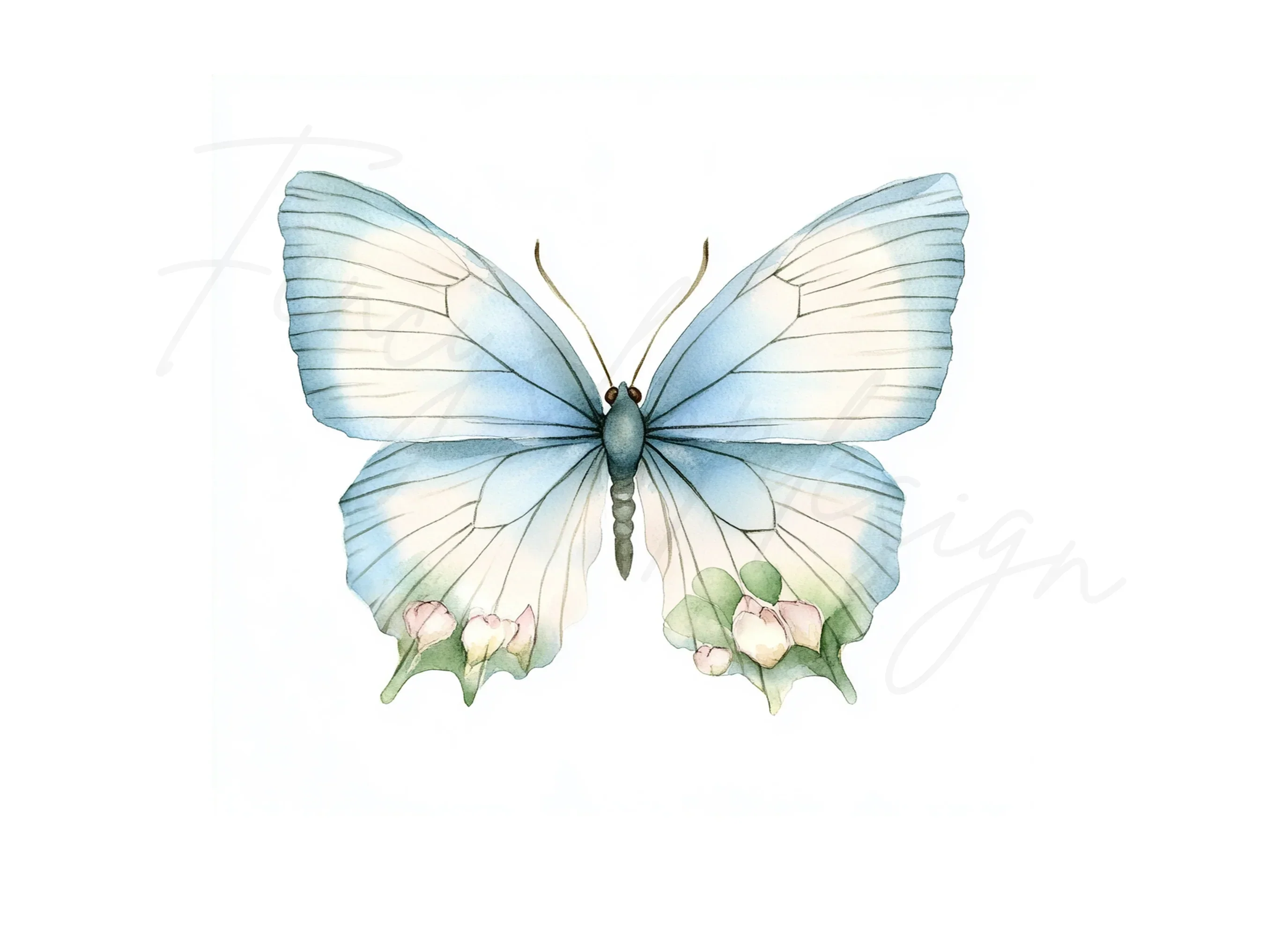 Blue Butterfly Clipart Bundle - Image 2