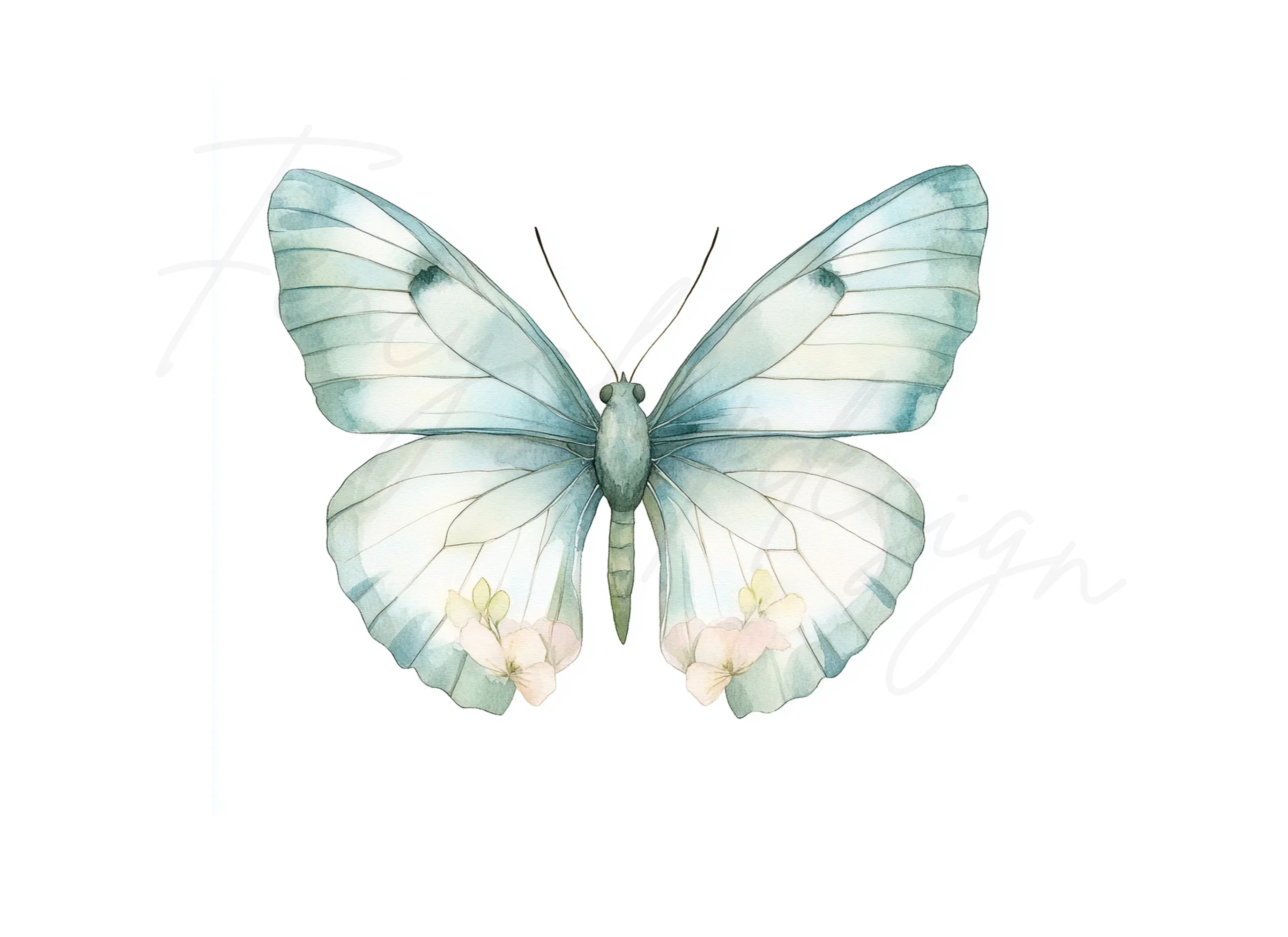 Blue Butterfly Clipart Bundle - Image 3