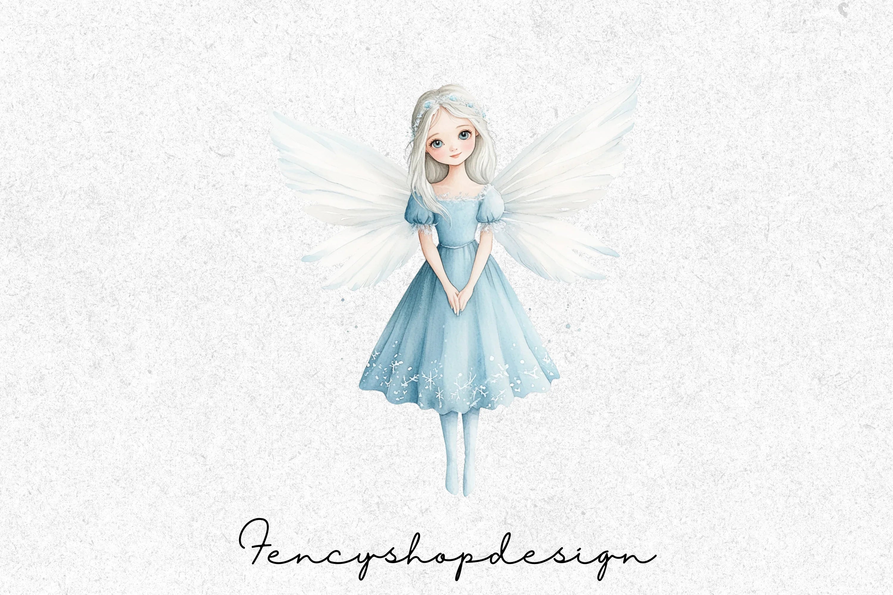 Blue Fairy Clipart Bundle - Image 7