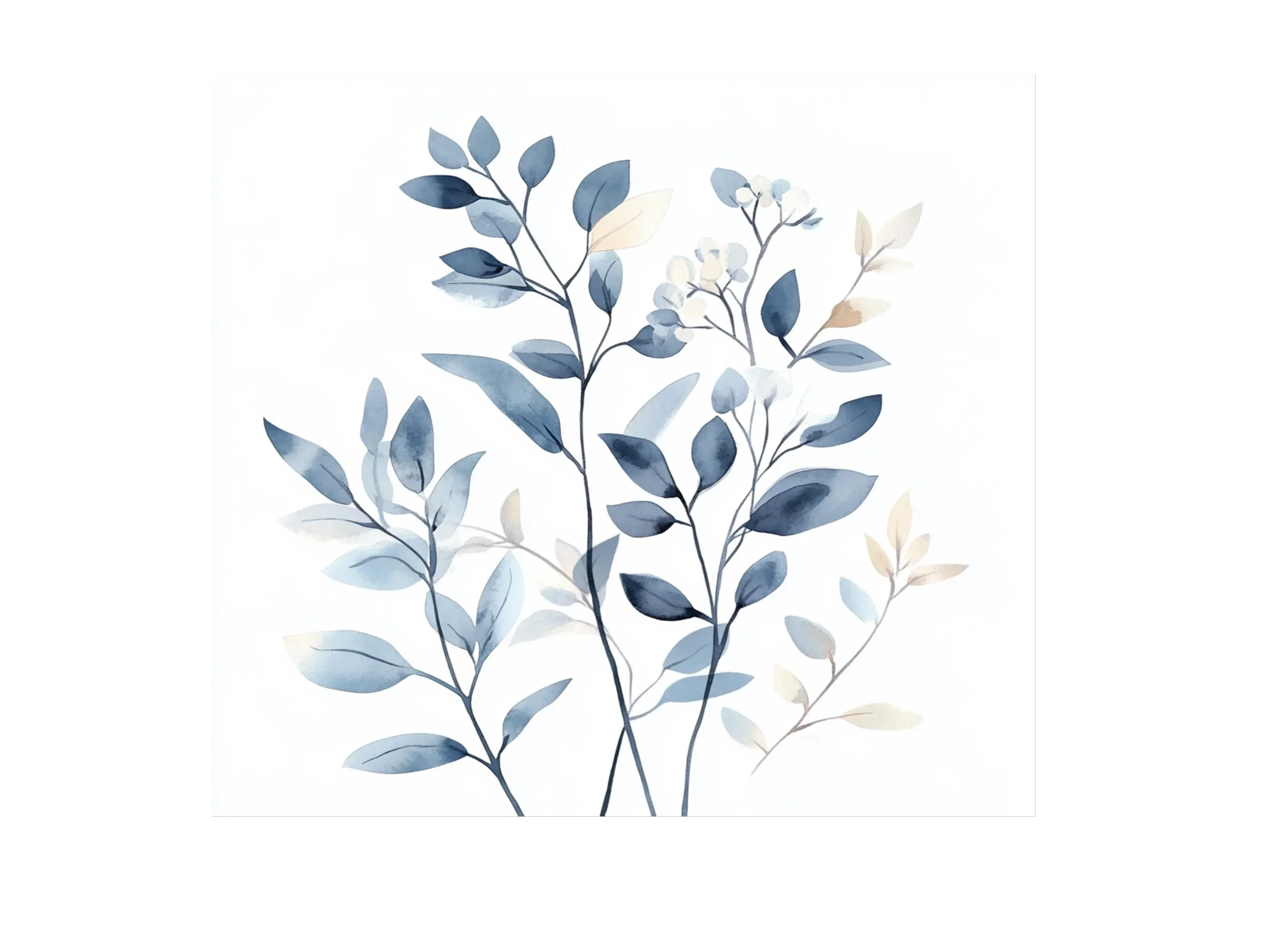 Blue Foliage Clipart Bundle - Image 2