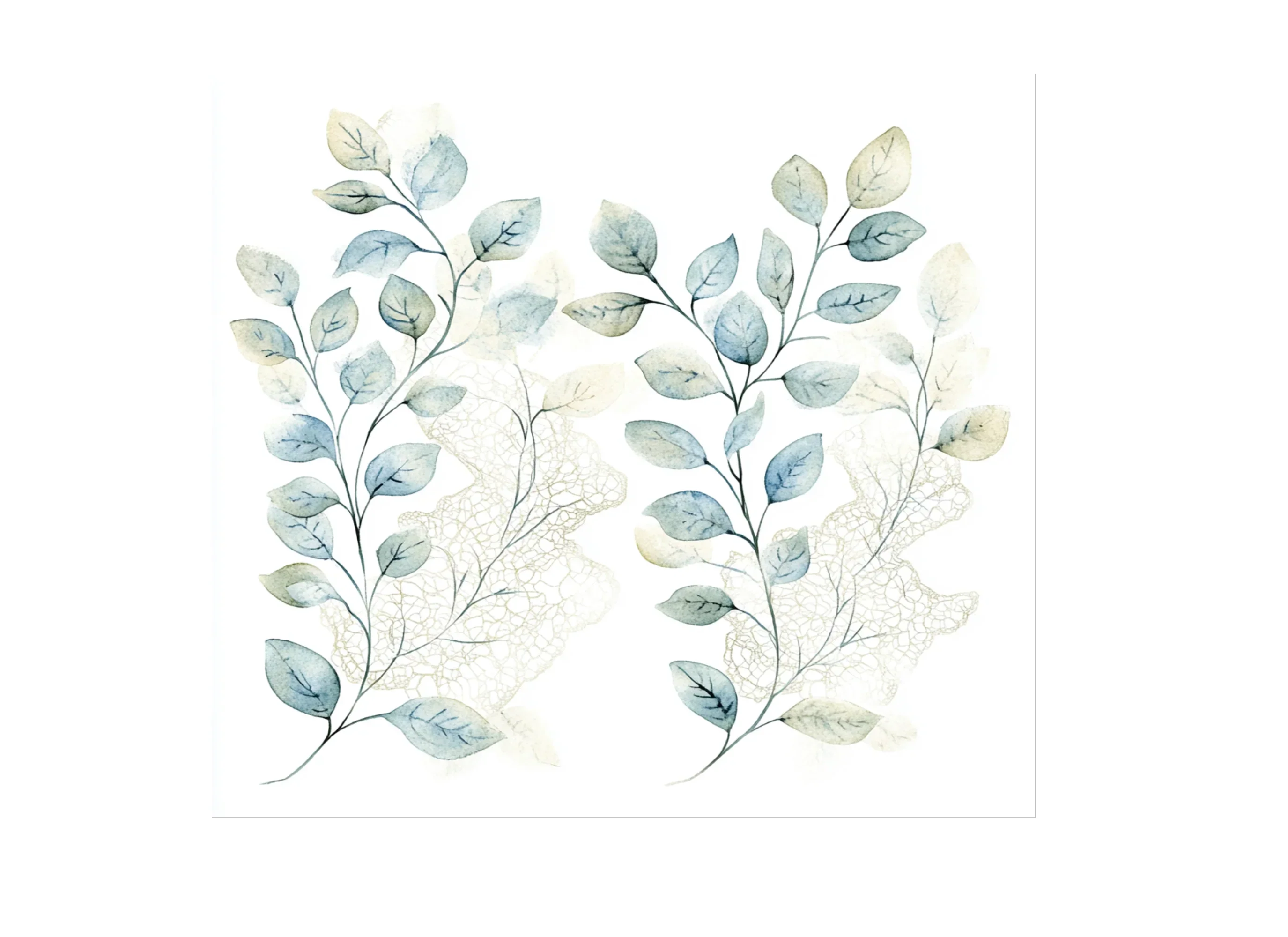 Blue Foliage Clipart Bundle - Image 3