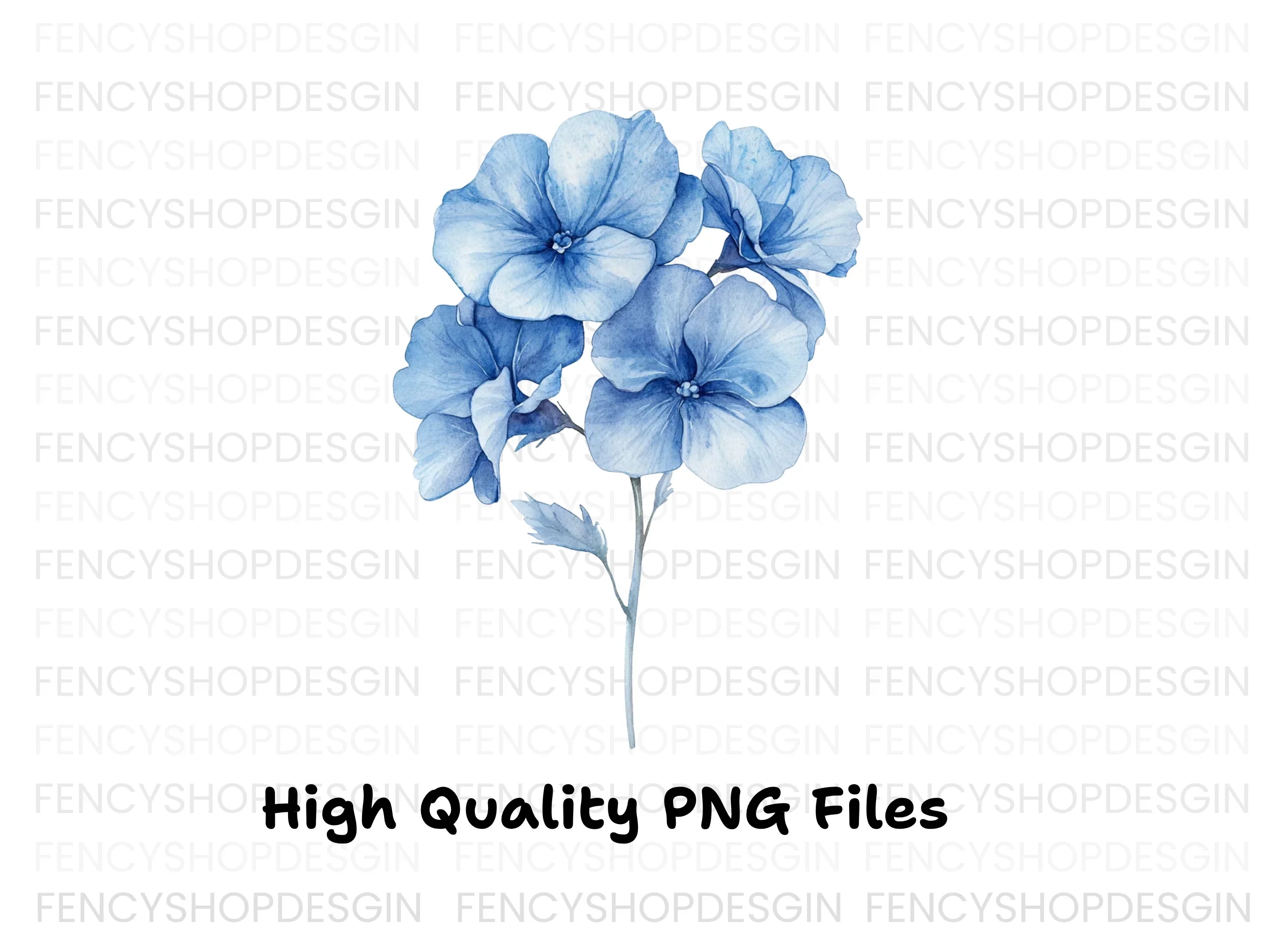 Blue Hydrangea Clipart Bundle - Image 2