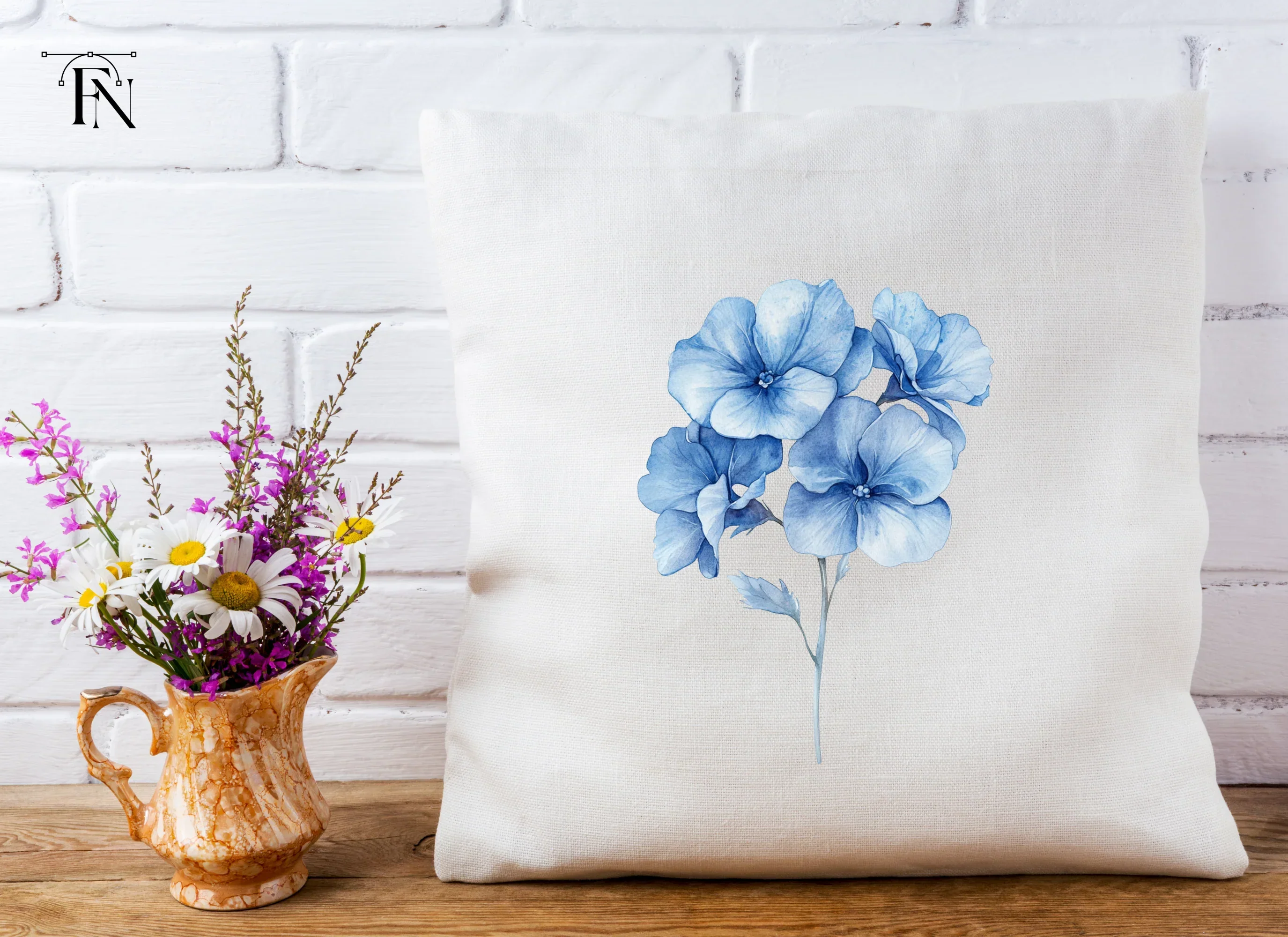 Blue Hydrangea Clipart Bundle - Image 3