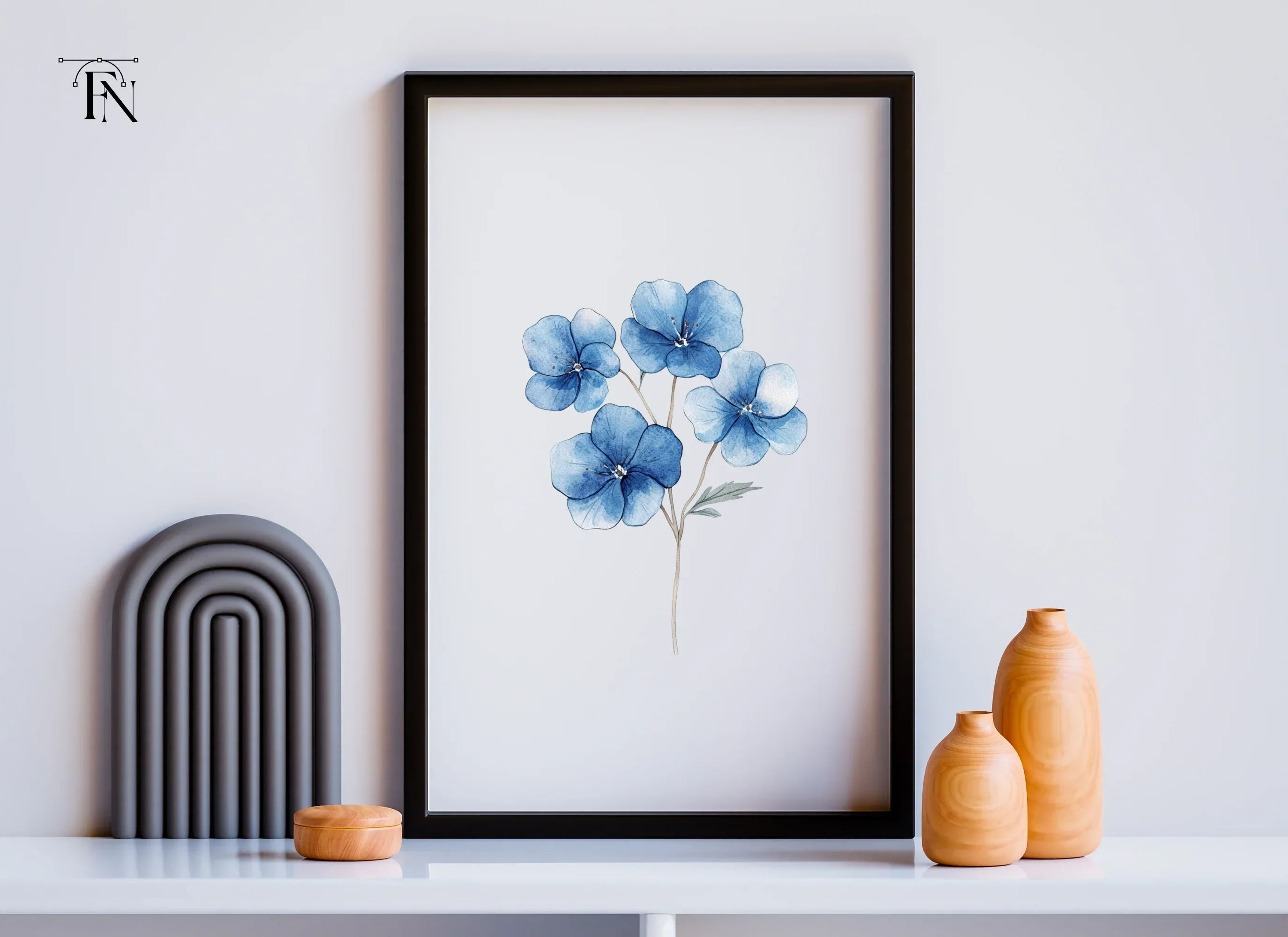 Blue Hydrangea Clipart Bundle - Image 4