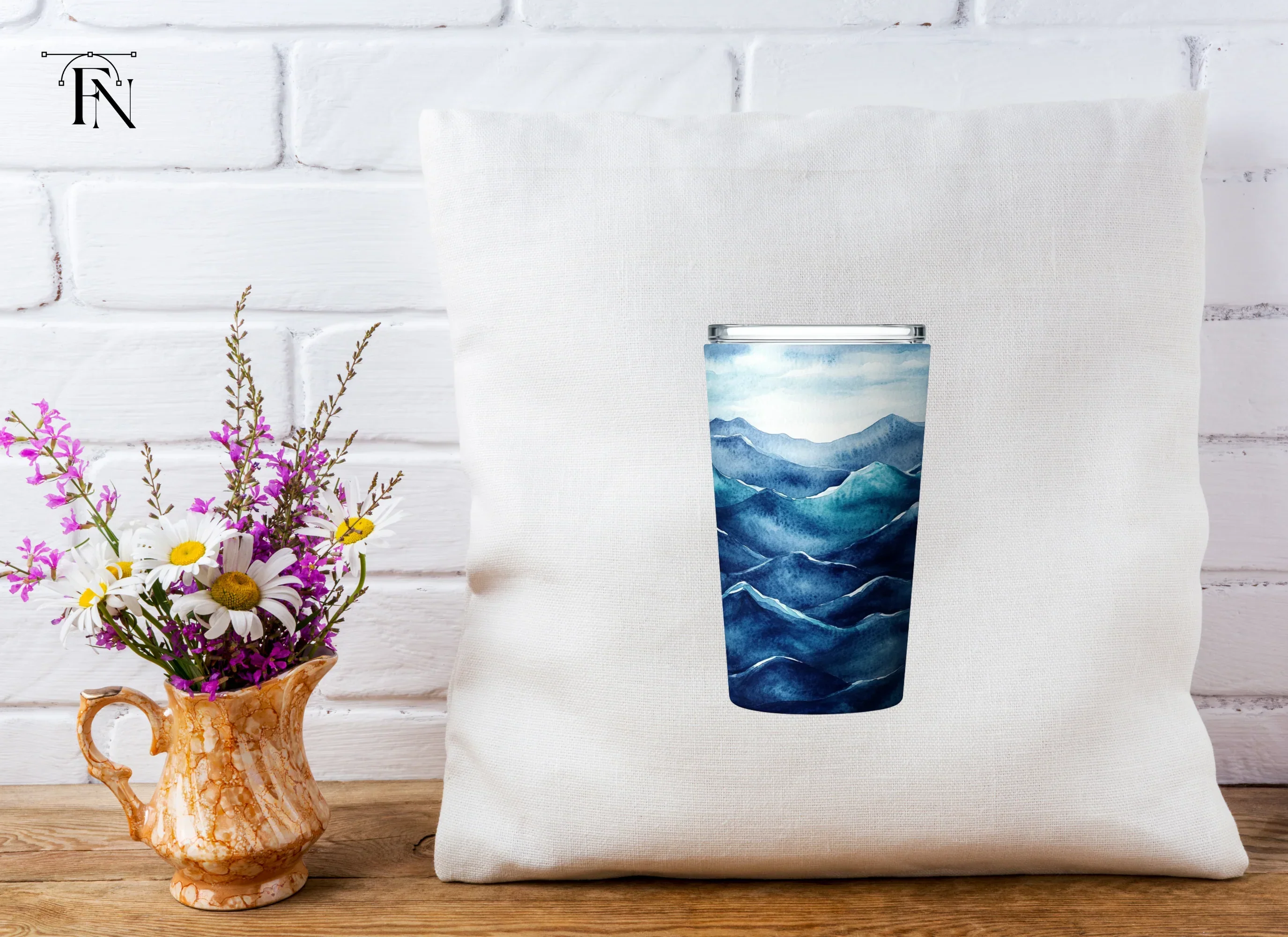 Blue Waves Glass Clipart Bundle - Image 2