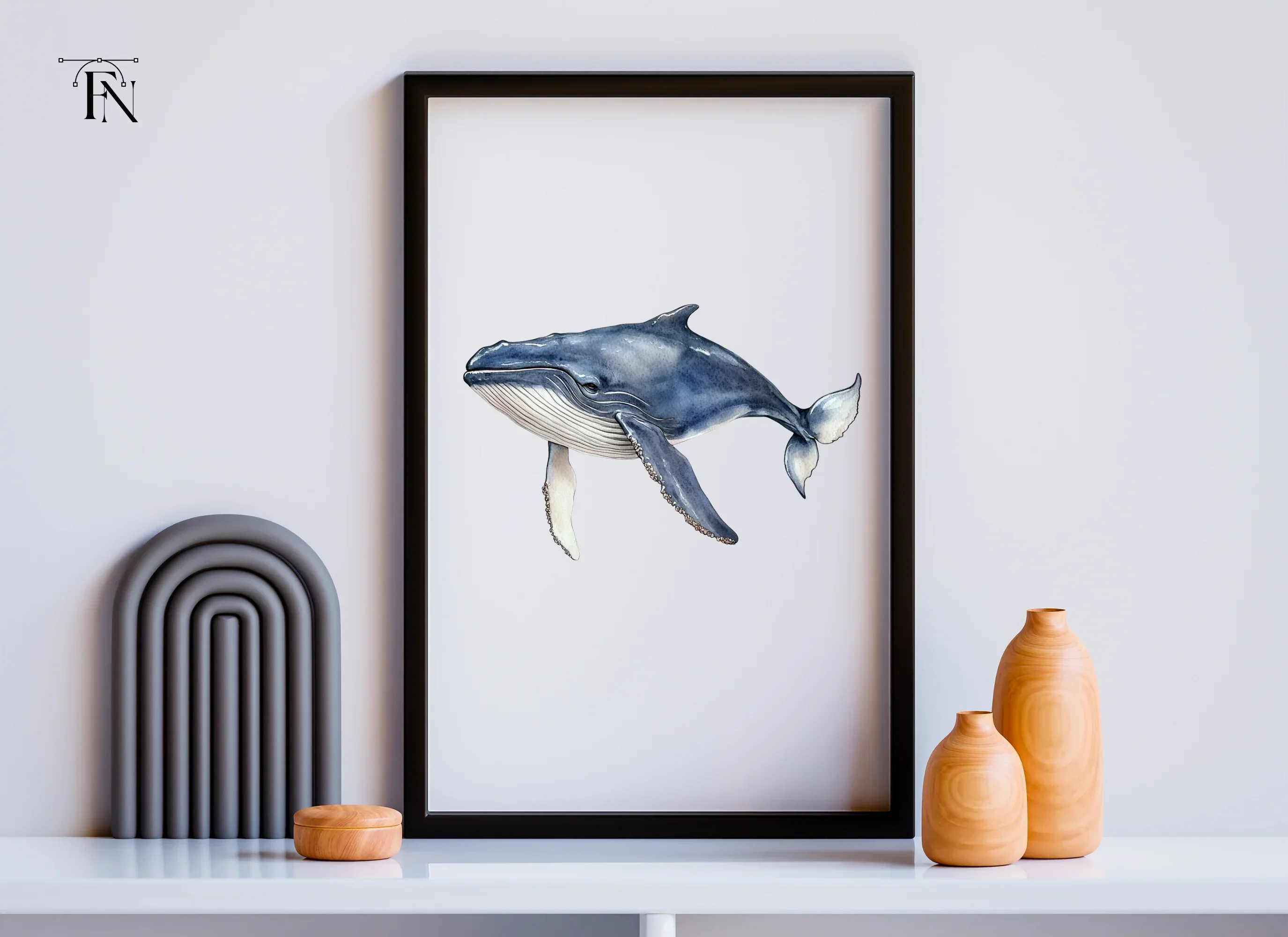 Blue Whale Clipart Bundle - Image 6