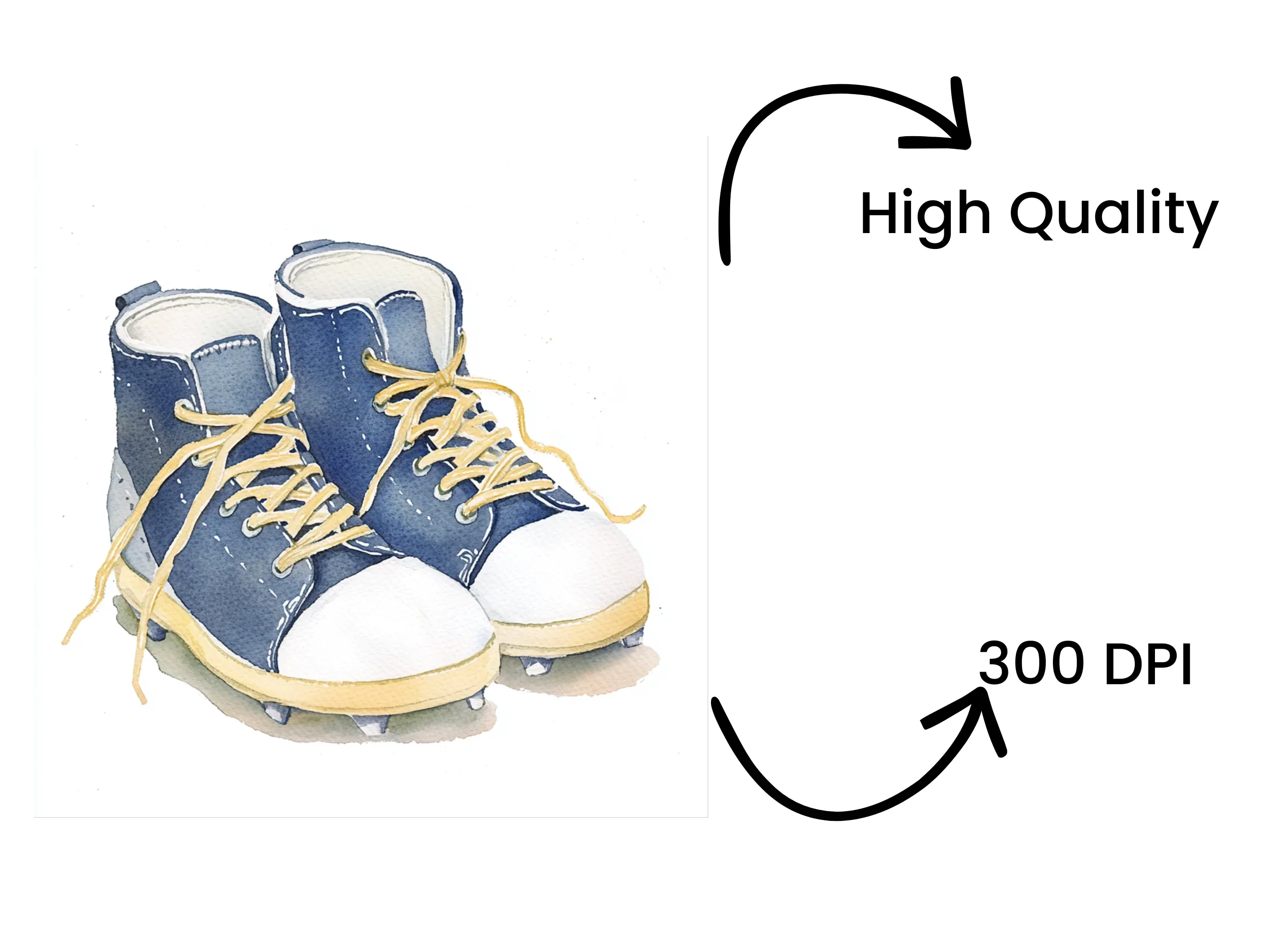 Blue White Athletic Shoes Clipart Bundle - Image 4