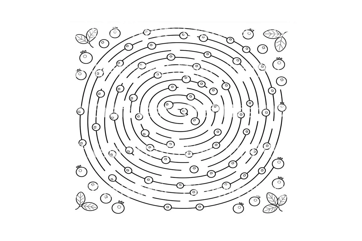 Blueberry Maze Adventure Coloring Books - Image 3