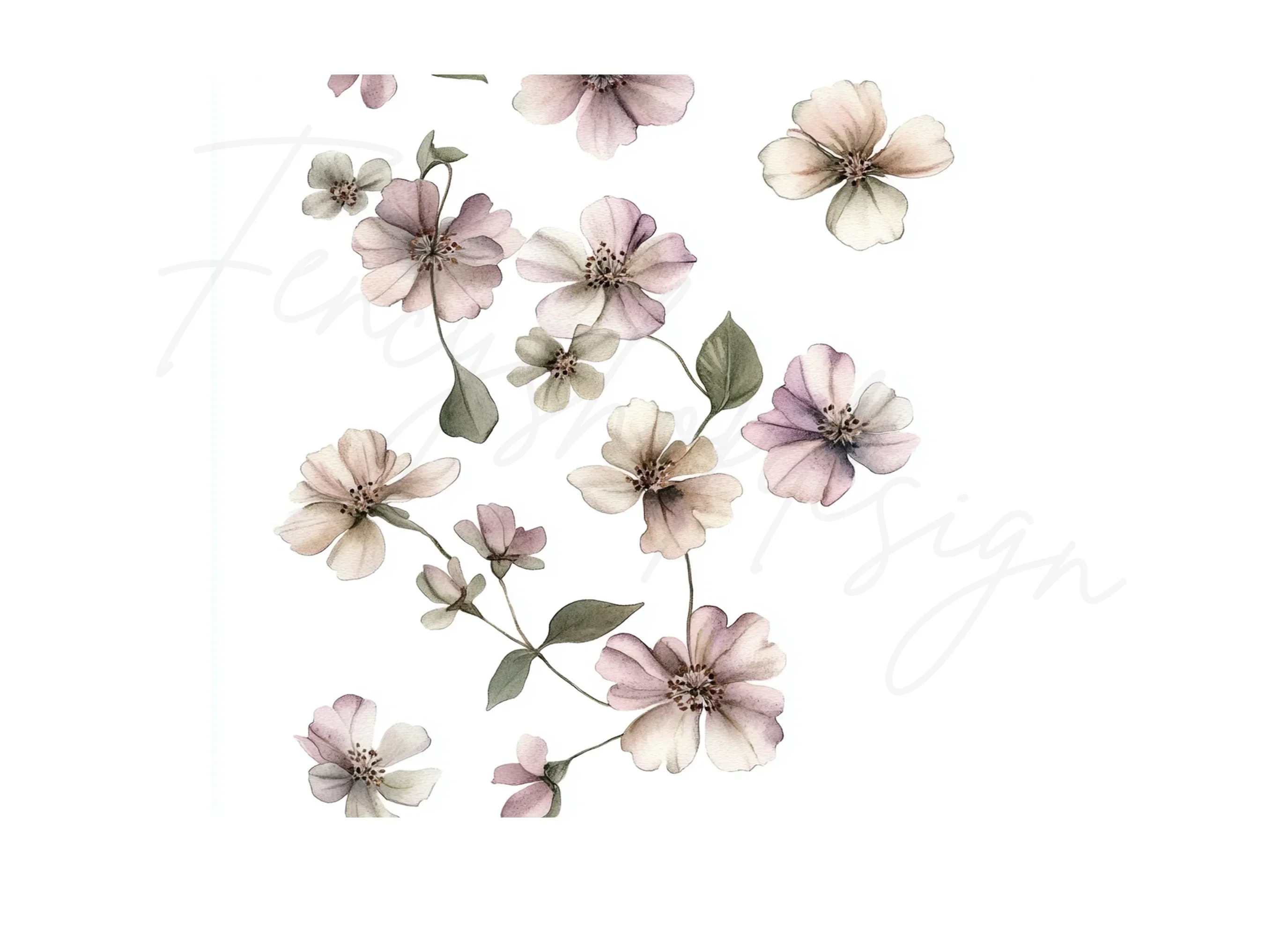 Blush Pink Floral Clipart Bundle - Image 2