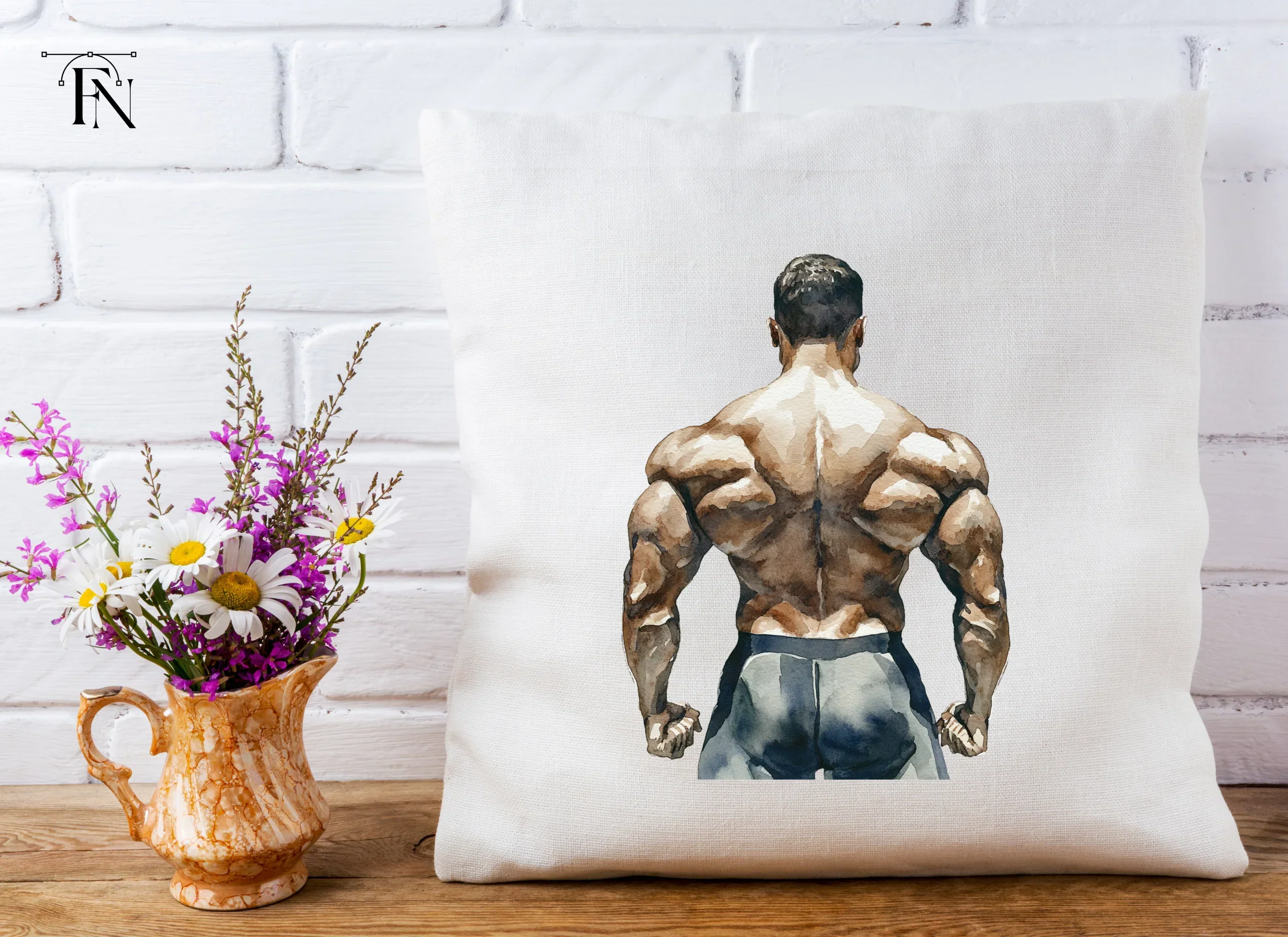 Bodybuilder Back Pose Clipart Bundle - Image 5