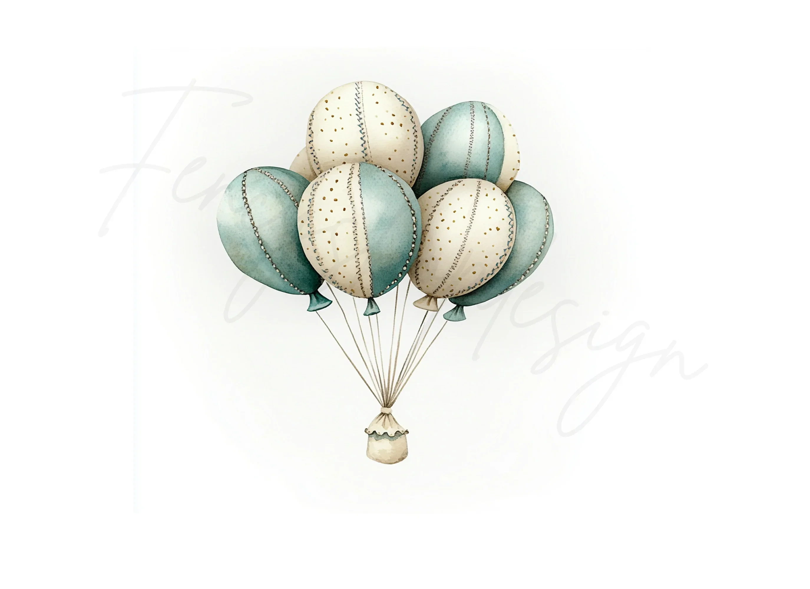 Boho Balloon Clipart Bundle - Image 3